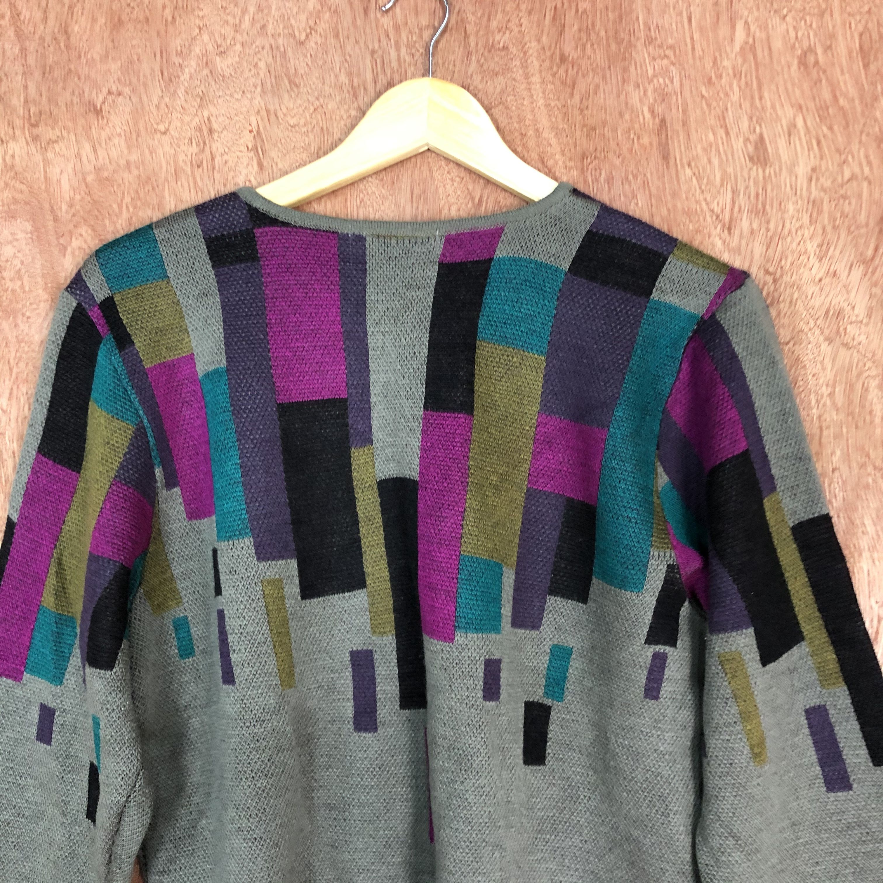 Homespun Knitwear Bel Shepree MUlticolor Shag Shaggy Knitwear #c473 Size US S / EU 44-46 / 1 - 11 Thumbnail