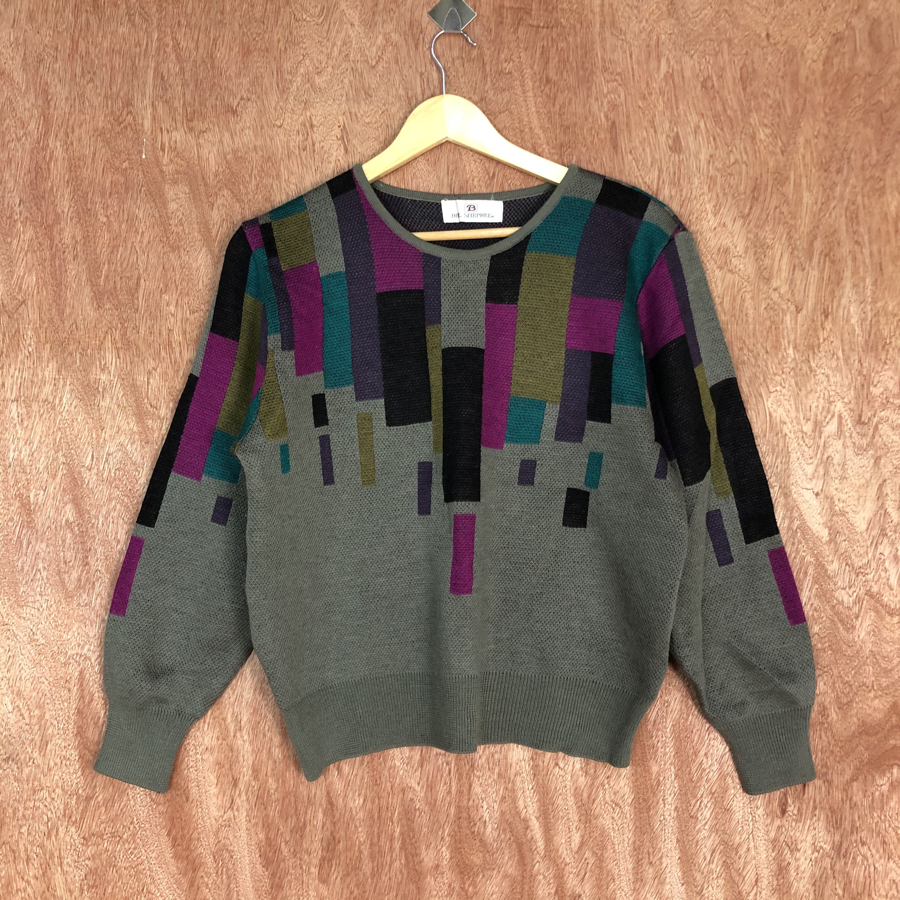 Homespun Knitwear Bel Shepree MUlticolor Shag Shaggy Knitwear #c473 Size US S / EU 44-46 / 1 - 1 Thumbnail