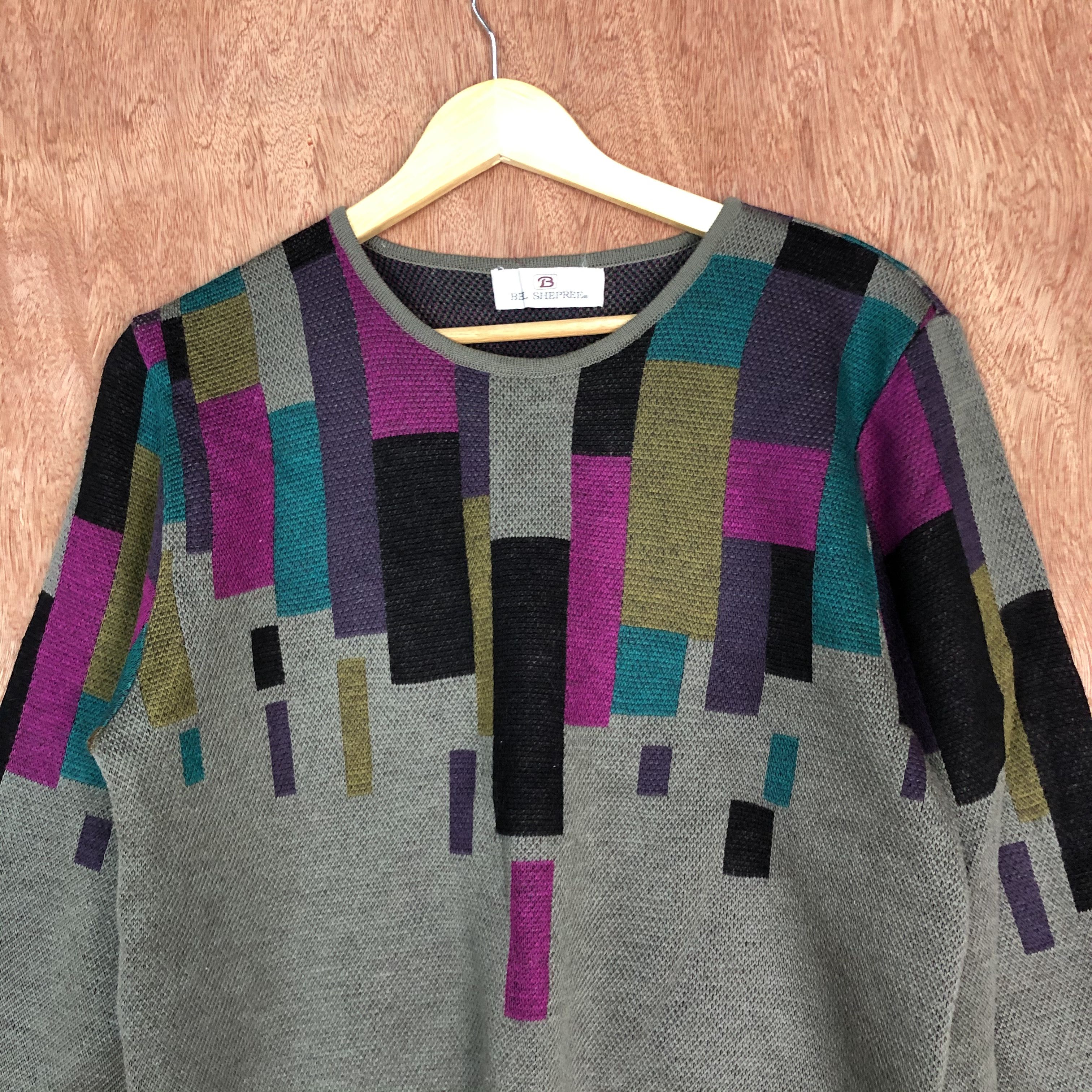 Homespun Knitwear Bel Shepree MUlticolor Shag Shaggy Knitwear #c473 Size US S / EU 44-46 / 1 - 8 Thumbnail