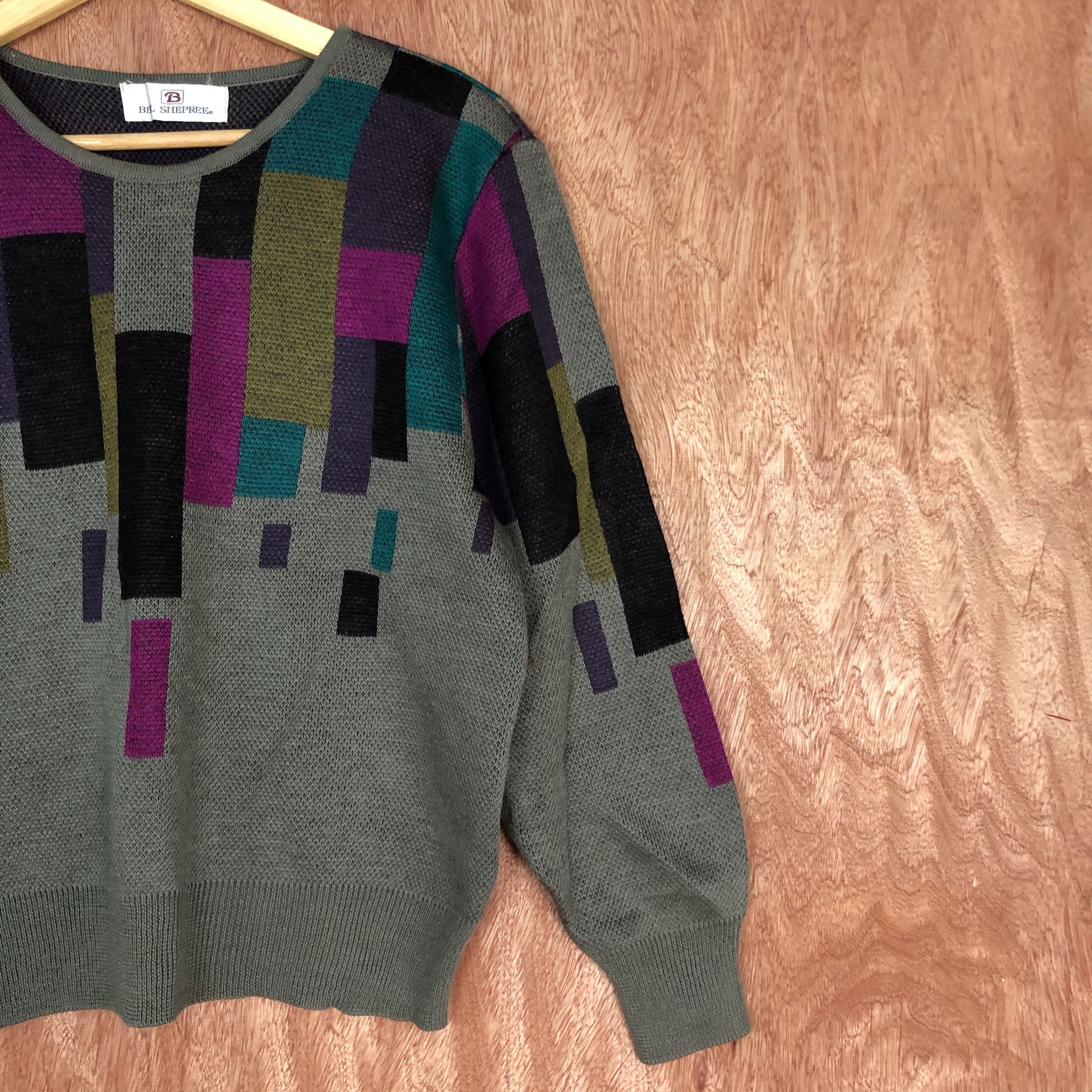 Homespun Knitwear Bel Shepree MUlticolor Shag Shaggy Knitwear #c473 Size US S / EU 44-46 / 1 - 5 Thumbnail