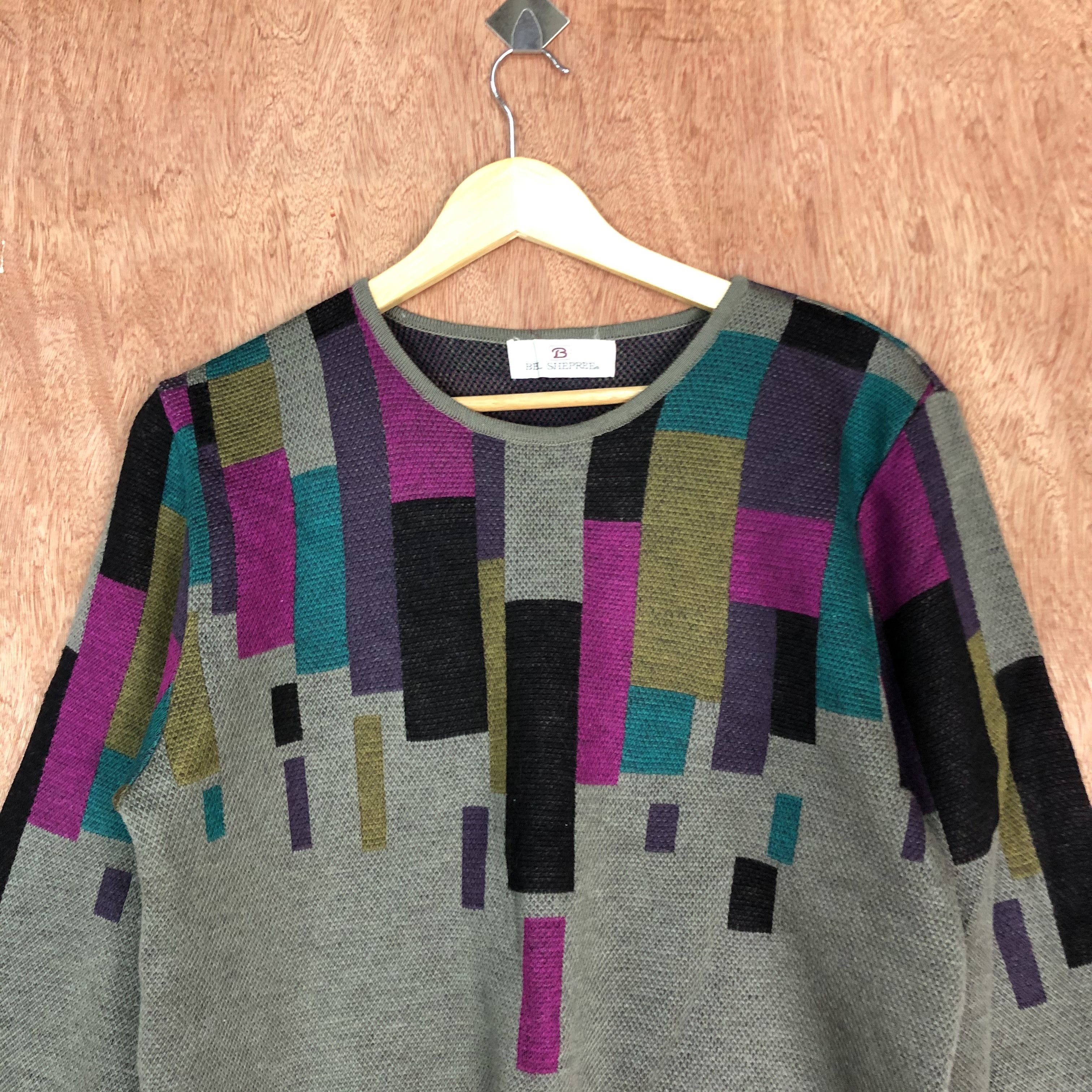 Homespun Knitwear Bel Shepree MUlticolor Shag Shaggy Knitwear #c473 Size US S / EU 44-46 / 1 - 2 Thumbnail