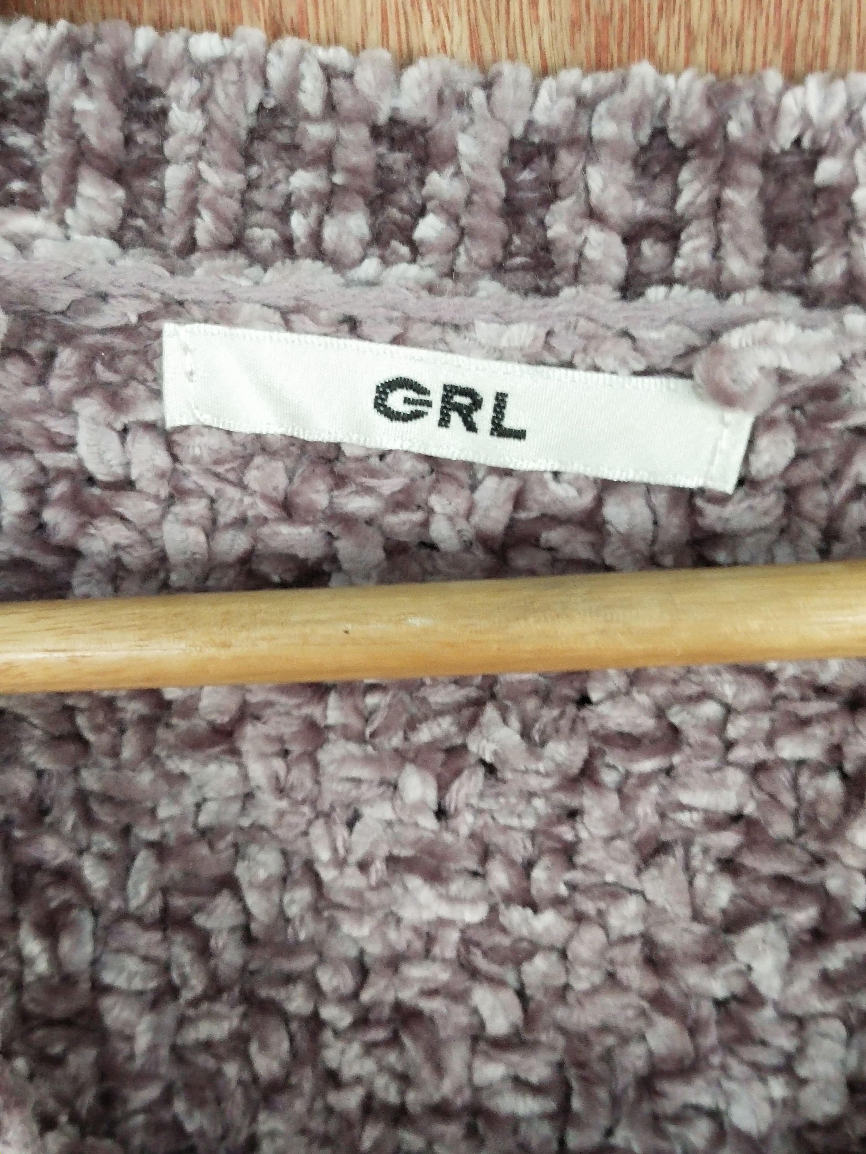 Homespun Knitwear × Japanese Brand GRL Crop Top light shag shaggy fur purple Knitwear #S106 Size L / US 10 / IT 46 - 5 Thumbnail