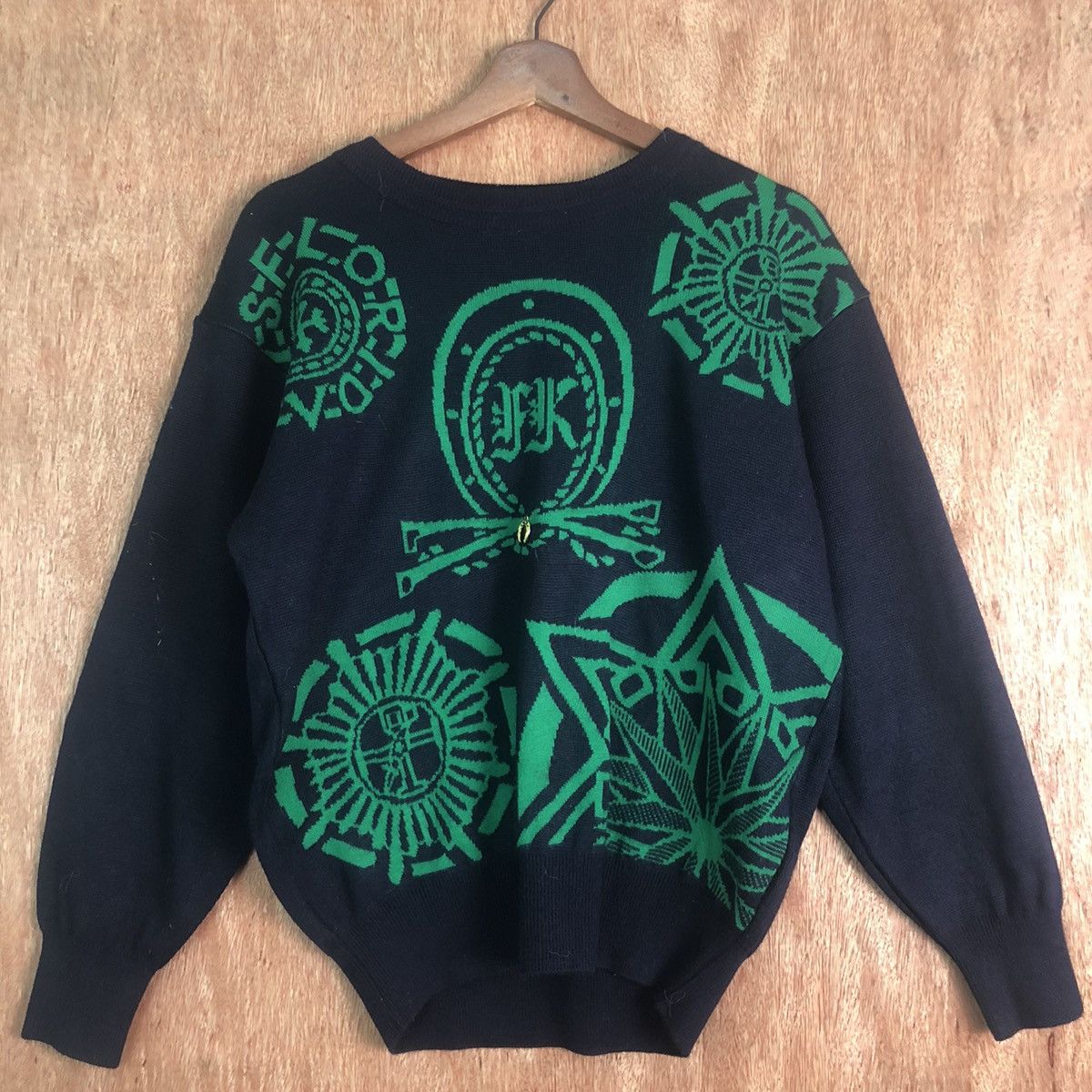 Homespun Knitwear DLL Floridakeys Dark Blue art streetwear Knitweear #c165 Size US S / EU 44-46 / 1 - 3 Thumbnail