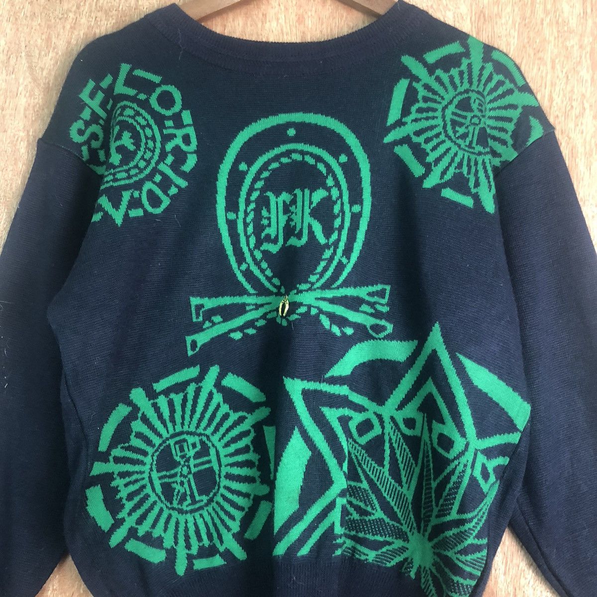 Homespun Knitwear DLL Floridakeys Dark Blue art streetwear Knitweear #c165 Size US S / EU 44-46 / 1 - 8 Thumbnail