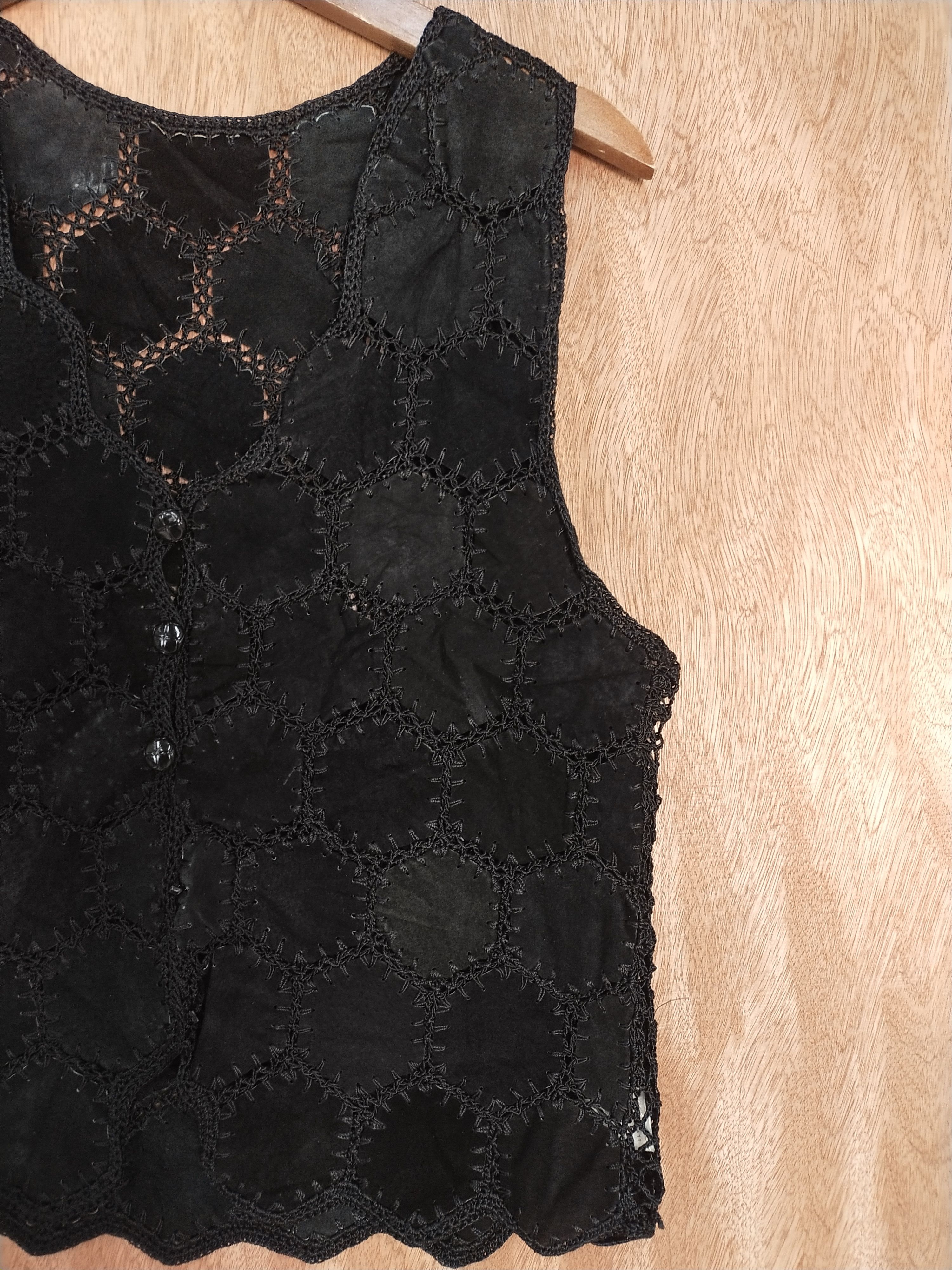 Handmade Japan handmade mesh net crochet knitwear cardigan #S194 Size XS / US 0-2 / IT 36-38 - 4 Thumbnail