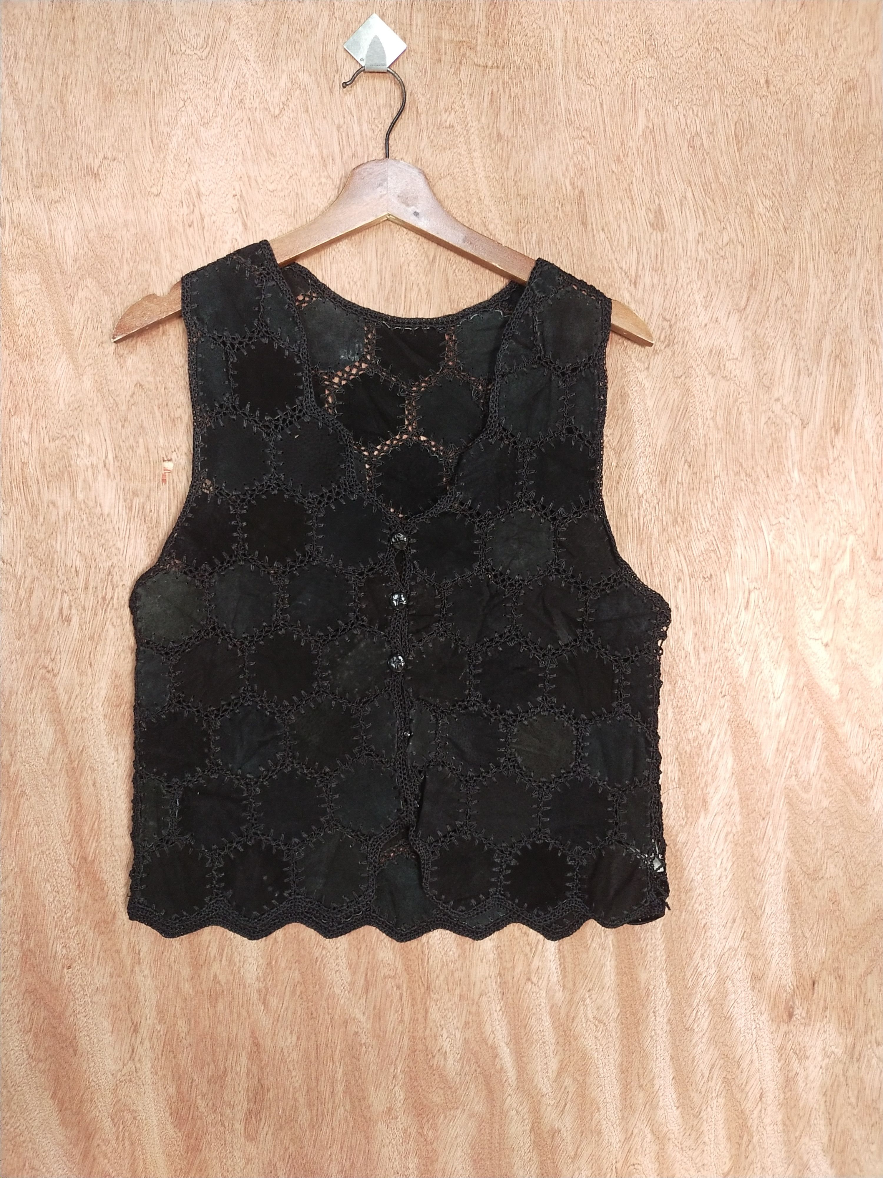 Handmade Japan handmade mesh net crochet knitwear cardigan #S194 Size XS / US 0-2 / IT 36-38 - 1 Thumbnail