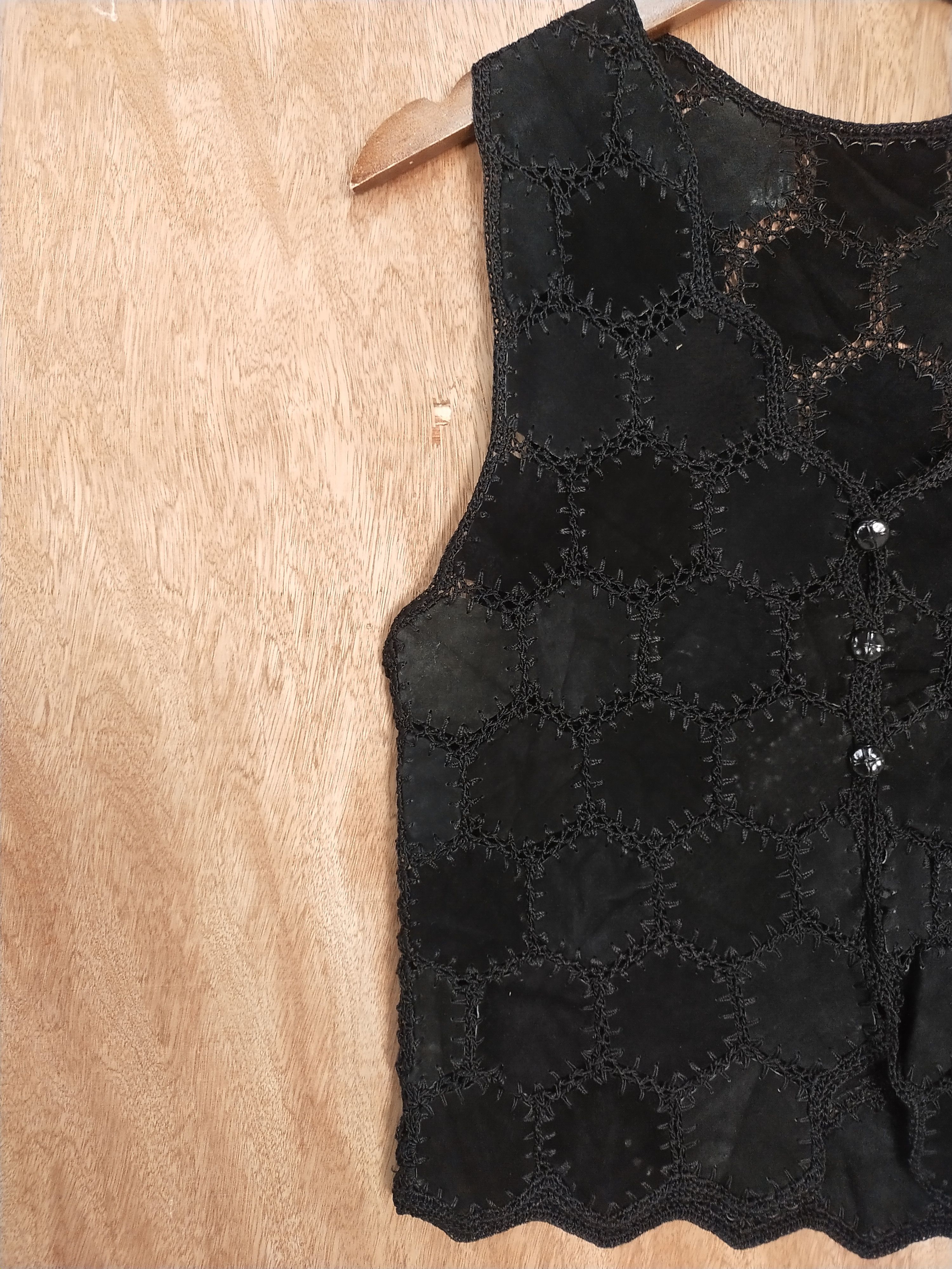 Handmade Japan handmade mesh net crochet knitwear cardigan #S194 Size XS / US 0-2 / IT 36-38 - 5 Thumbnail
