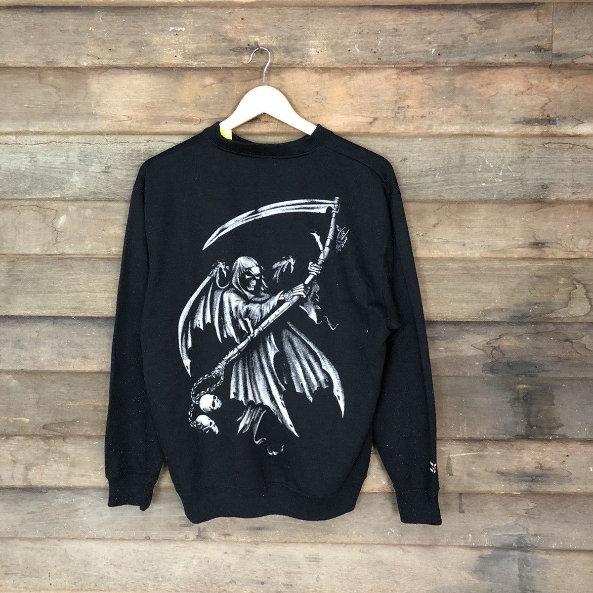 image of Seditionaries x Skulls Xiii Skull Devil Angel Black Sweatshirt 3150, Men's (Size Medium)
