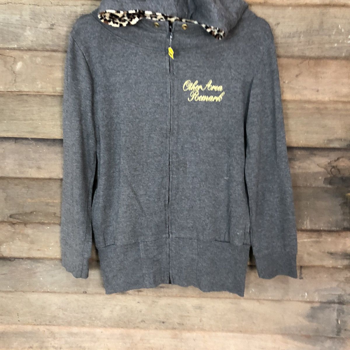 Japanese Brand DL Other Area Remark Skulls leopard Grey Hoodie #3600 Size US S / EU 44-46 / 1 - 5 Thumbnail