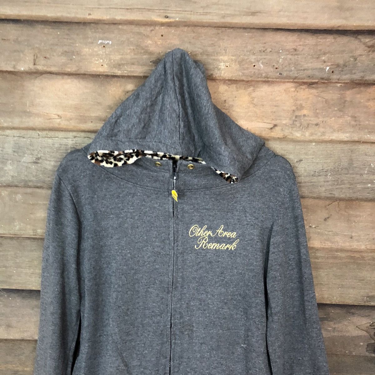 Japanese Brand DL Other Area Remark Skulls leopard Grey Hoodie #3600 Size US S / EU 44-46 / 1 - 4 Thumbnail