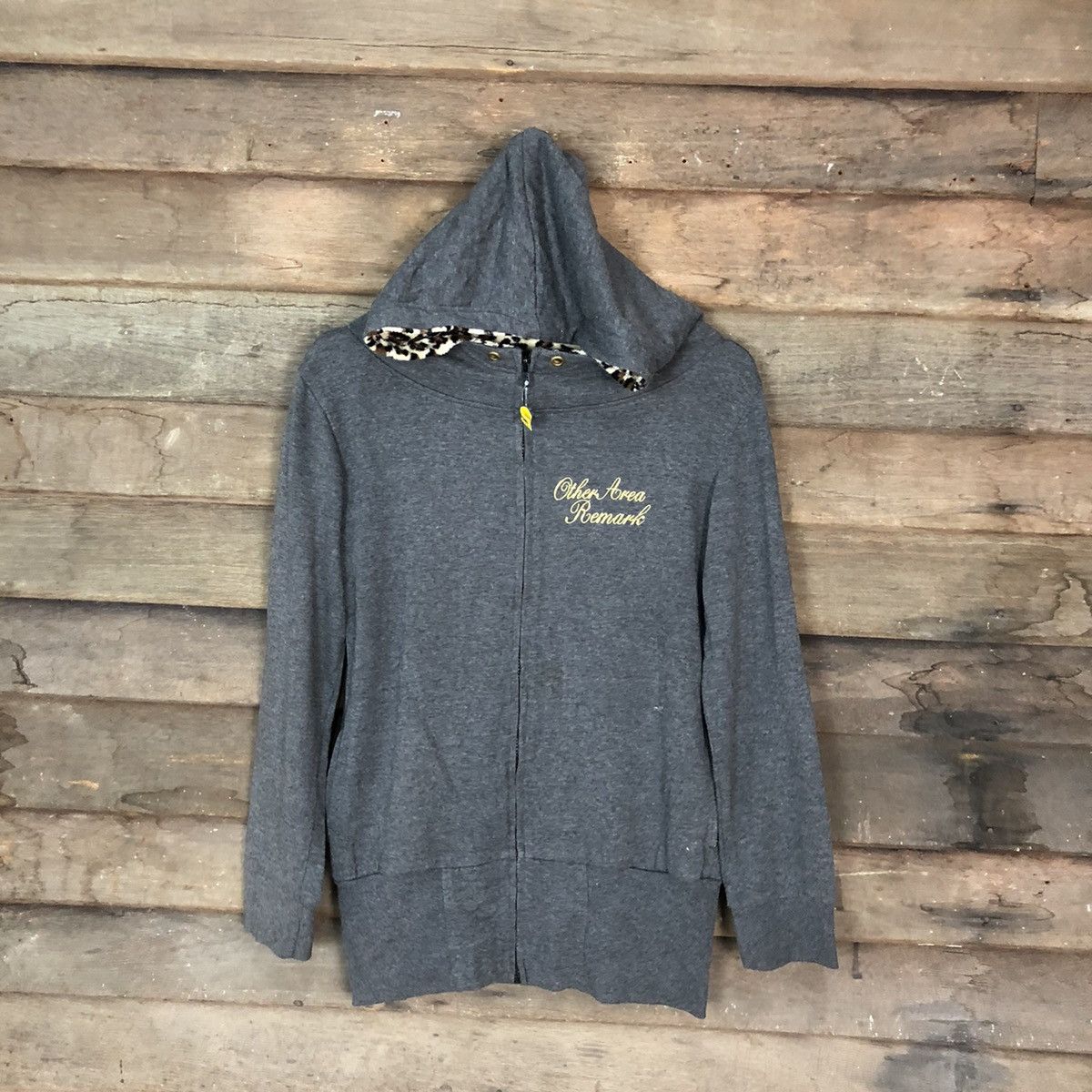 Japanese Brand DL Other Area Remark Skulls leopard Grey Hoodie #3600 Size US S / EU 44-46 / 1 - 3 Thumbnail