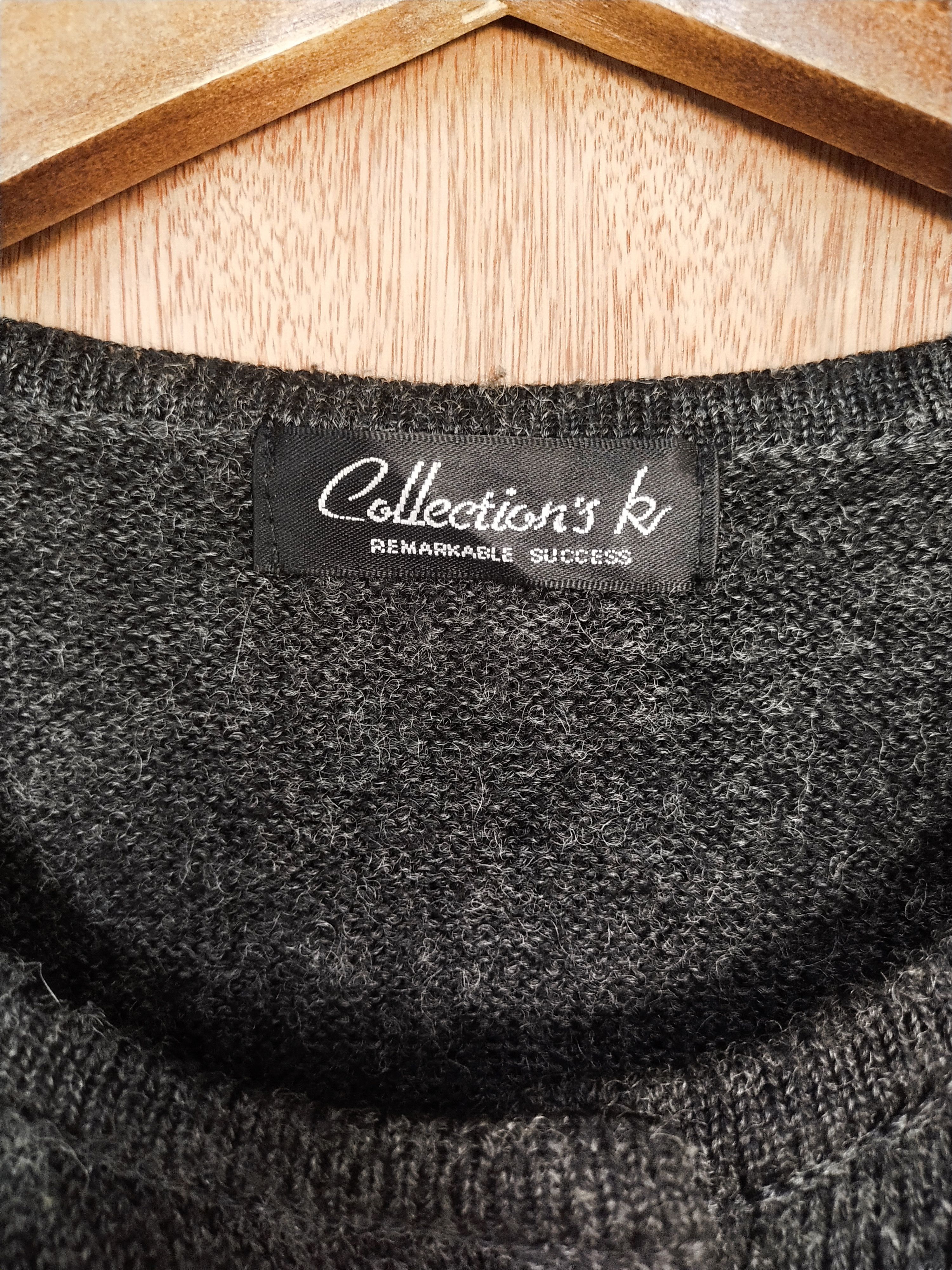 Vintage Collection's K gray art vest cardigan knitwear #S156 Size US S / EU 44-46 / 1 - 5 Thumbnail