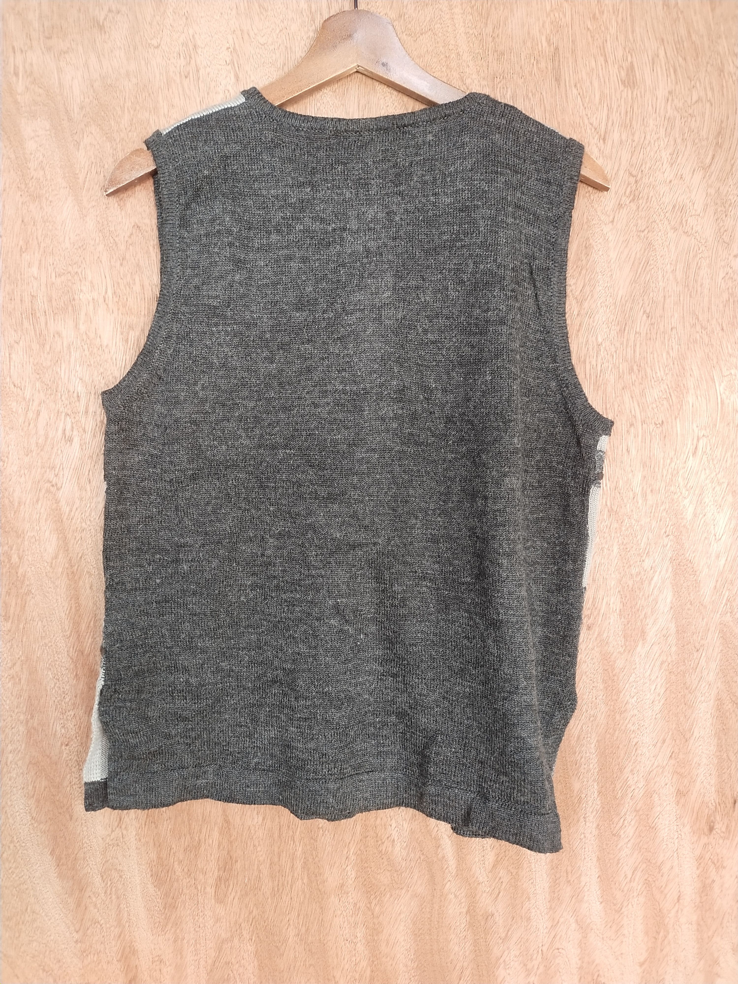 Vintage Collection's K gray art vest cardigan knitwear #S156 Size US S / EU 44-46 / 1 - 7 Thumbnail