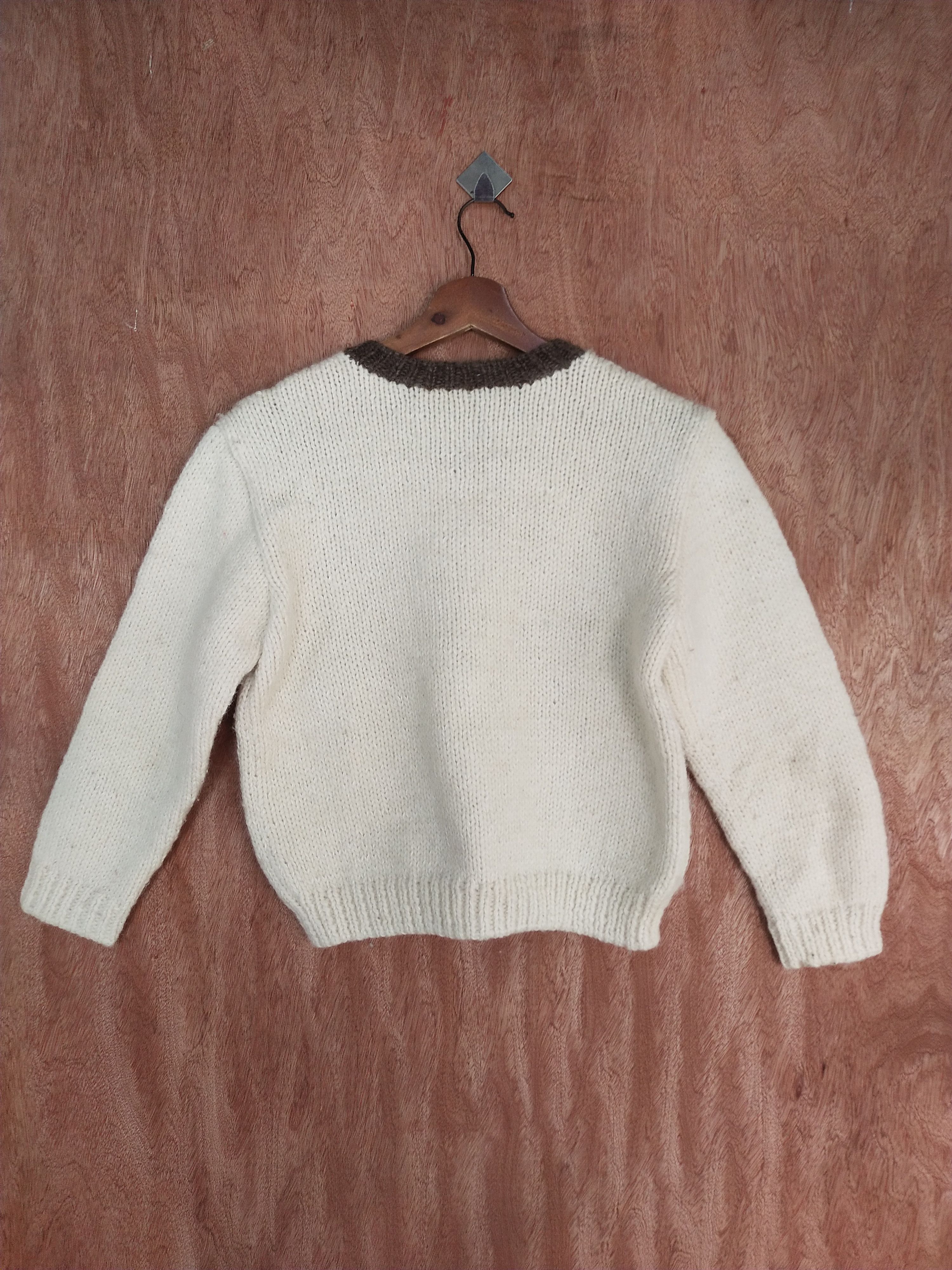 Homespun Knitwear × Japanese Brand Japan art cable knitwear Cream/brown #S103 Size US XS / EU 42 / 0 - 6 Thumbnail
