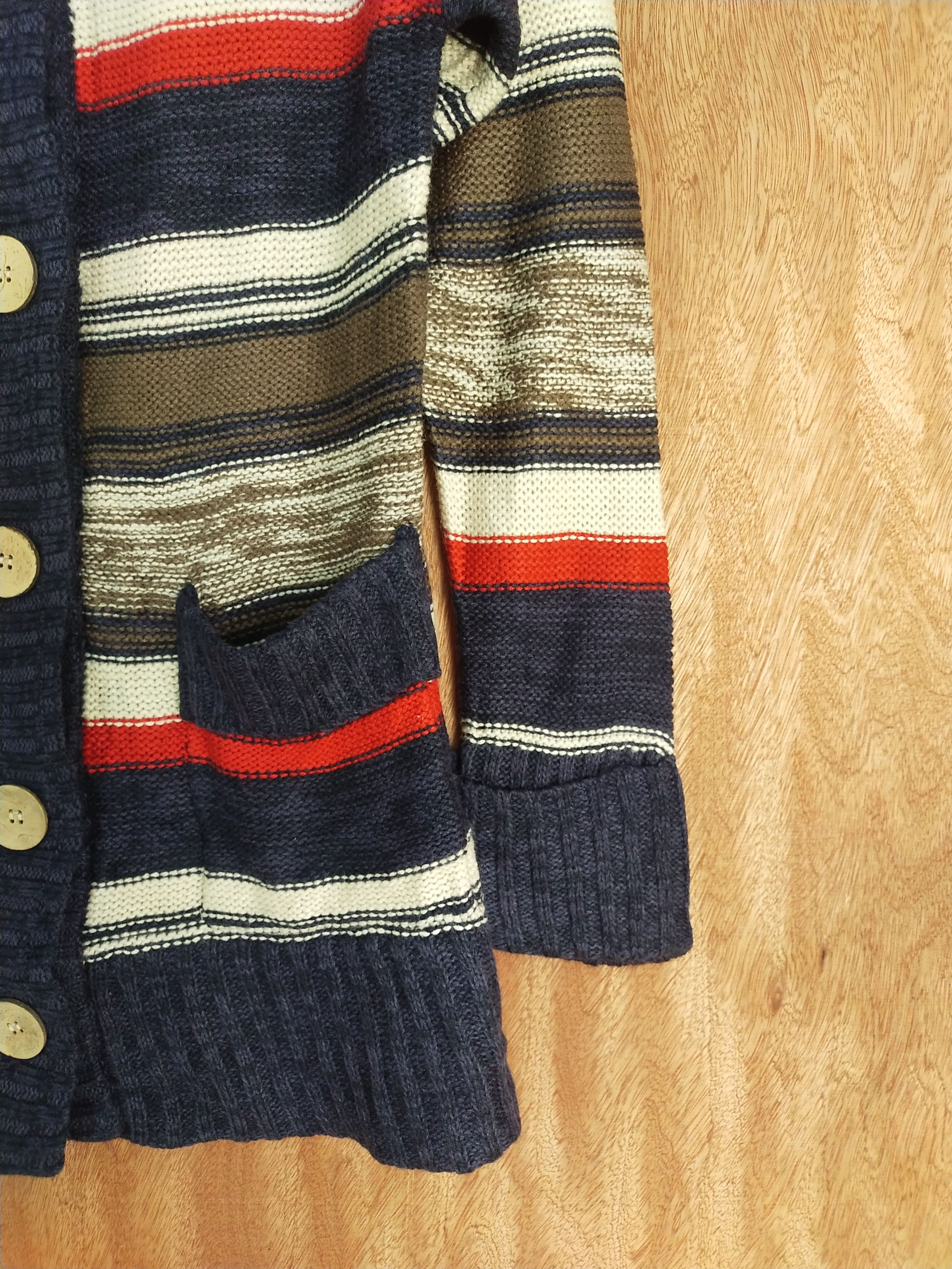 Homespun Knitwear Quatre Vinght Dixans stripe cardigan Knitwear #S111 Size M / US 6-8 / IT 42-44 - 3 Thumbnail