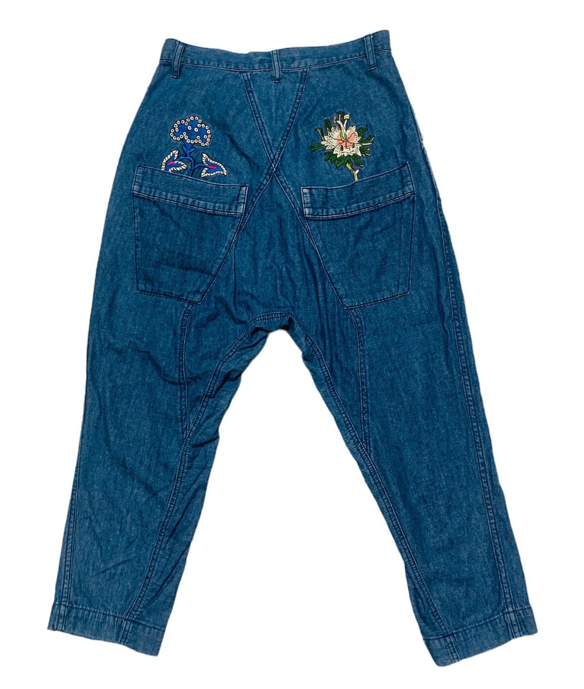 Issey Miyake NE-NET JAPAN ISSEY MIYAKE HAREM DROP CROTCH DENIM Size US 29 - 1 Thumbnail