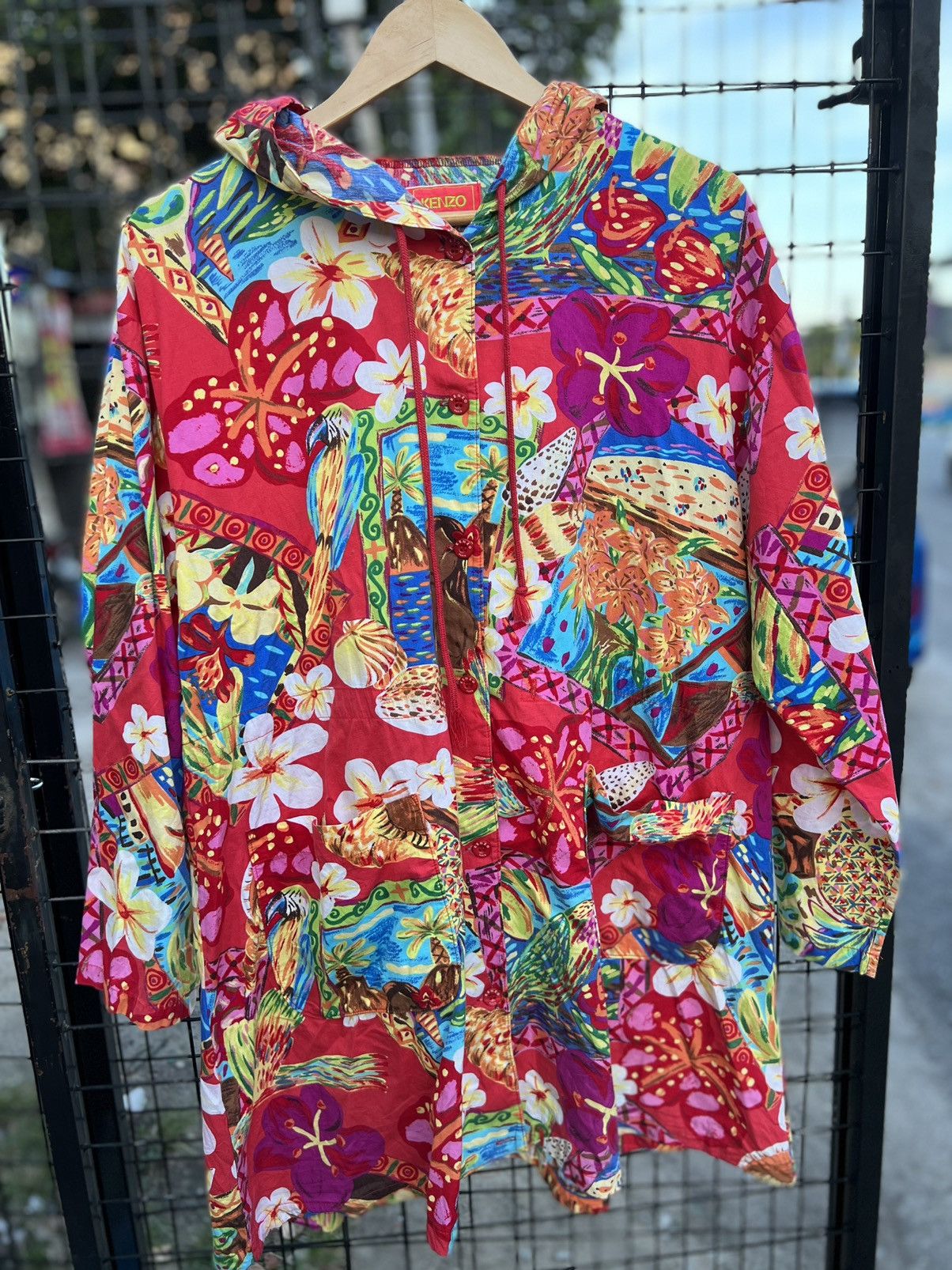 Kenzo Kenzo vintage Hawaii shirt jacket hooded Size US M / EU 48-50 / 2 - 7 Thumbnail