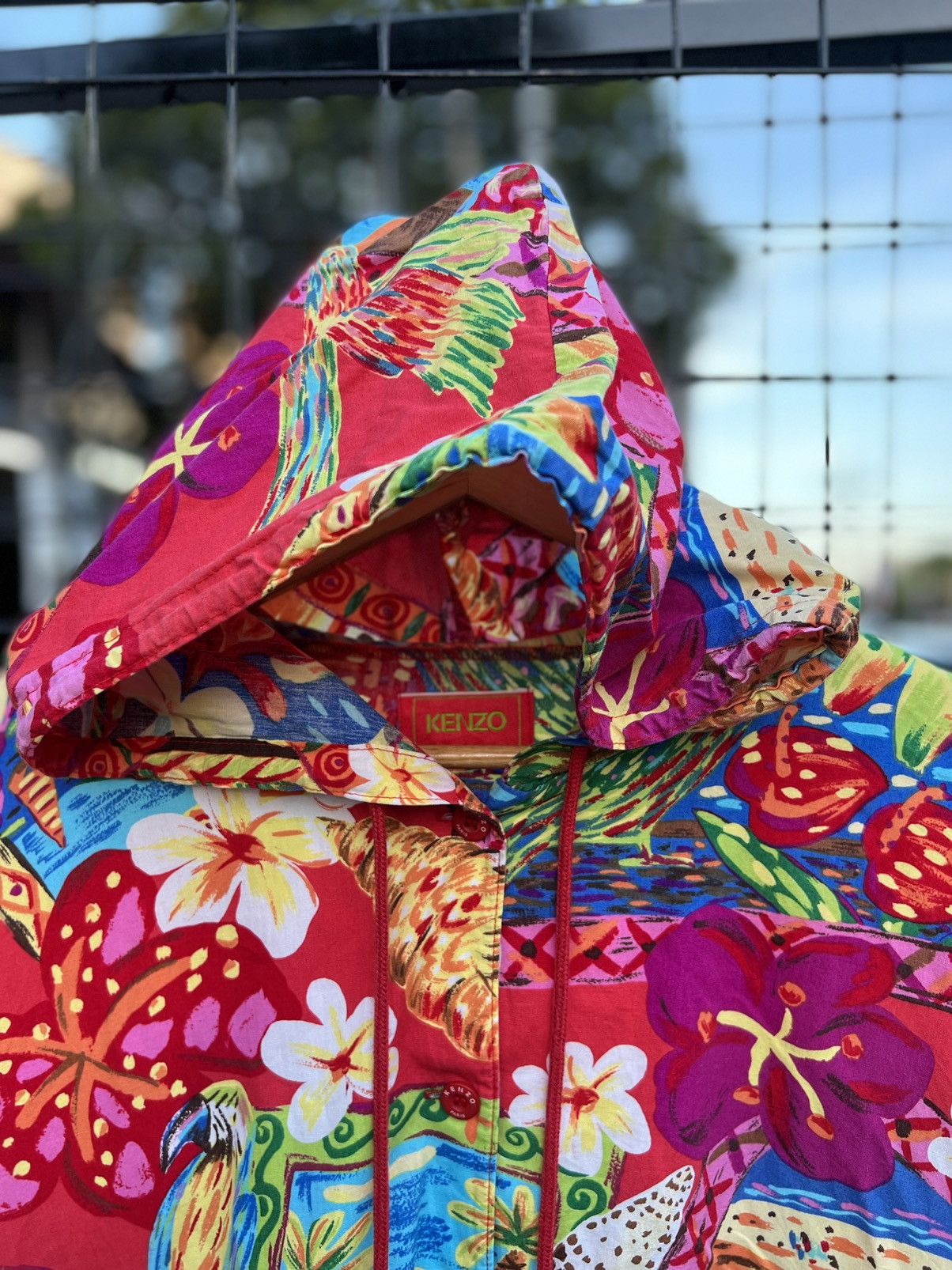 Kenzo Kenzo vintage Hawaii shirt jacket hooded Size US M / EU 48-50 / 2 - 3 Thumbnail