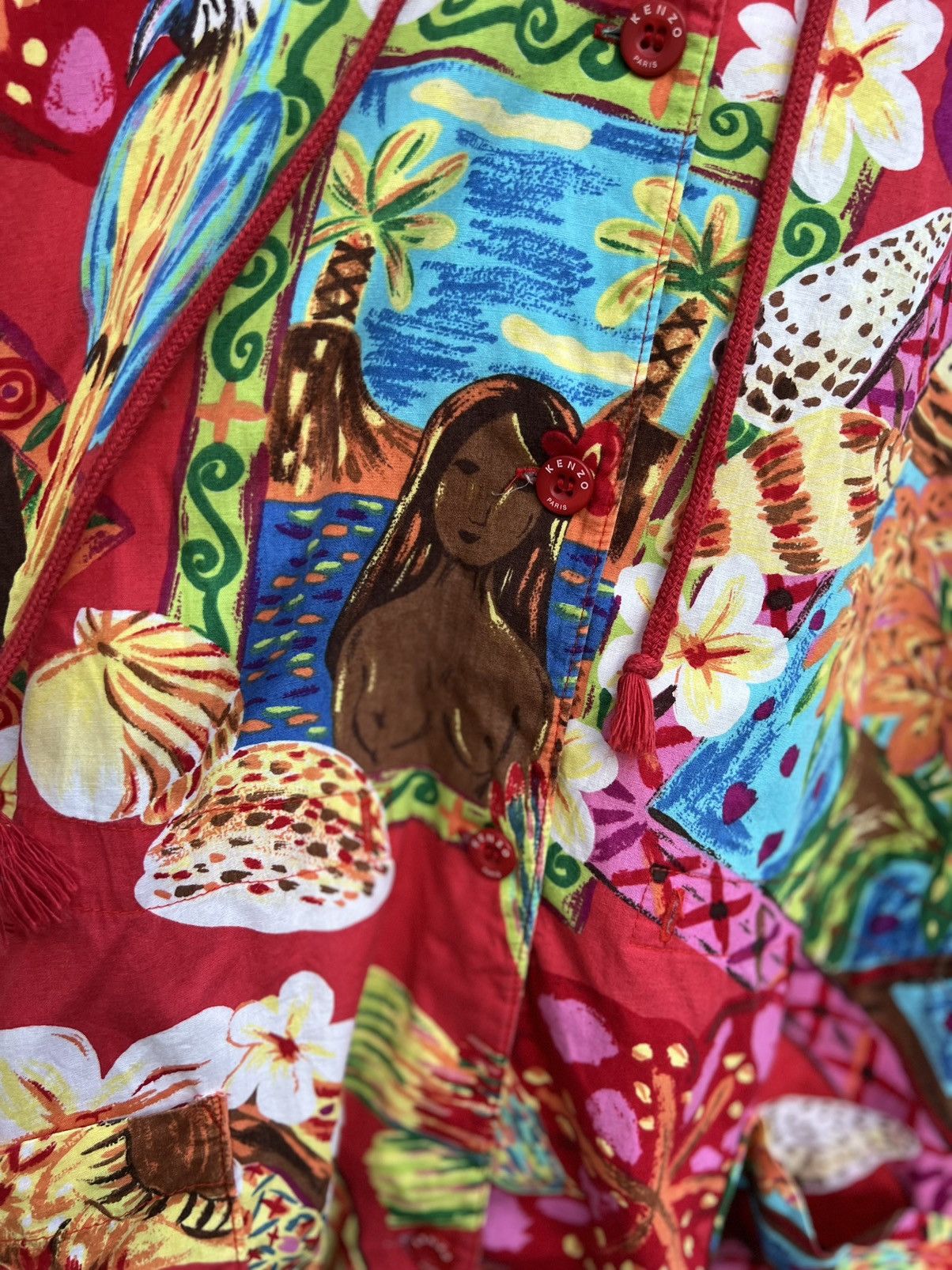 Kenzo Kenzo vintage Hawaii shirt jacket hooded Size US M / EU 48-50 / 2 - 10 Thumbnail