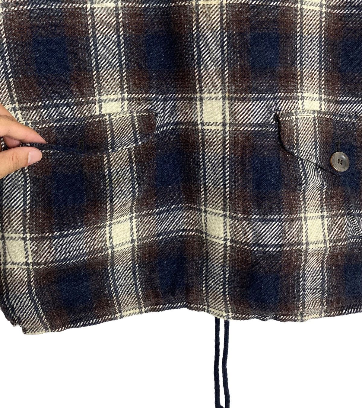 A.P.C. Rare‼️ A.P.C Wool Hoodie Checked Oversize Pullover Size US S / EU 44-46 / 1 - 7 Thumbnail