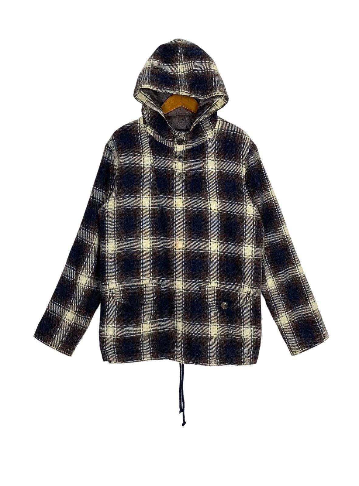 Rare‼️ A.P.C Wool Hoodie Checked Oversize Pullover