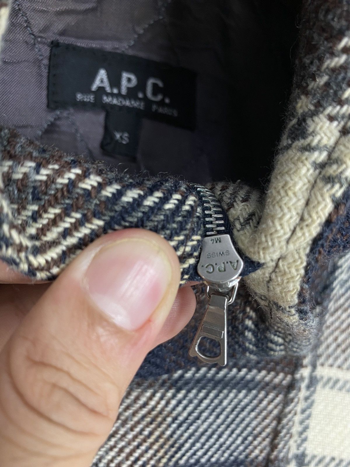 A.P.C. Rare‼️ A.P.C Wool Hoodie Checked Oversize Pullover Size US S / EU 44-46 / 1 - 3 Thumbnail