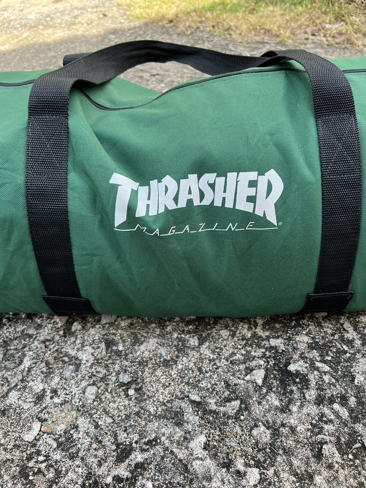80's Thrasher Magazine Duffle Bag マルーン 80S Thrasher Magazine Duffle Bag Old Vintage Skateboard San
