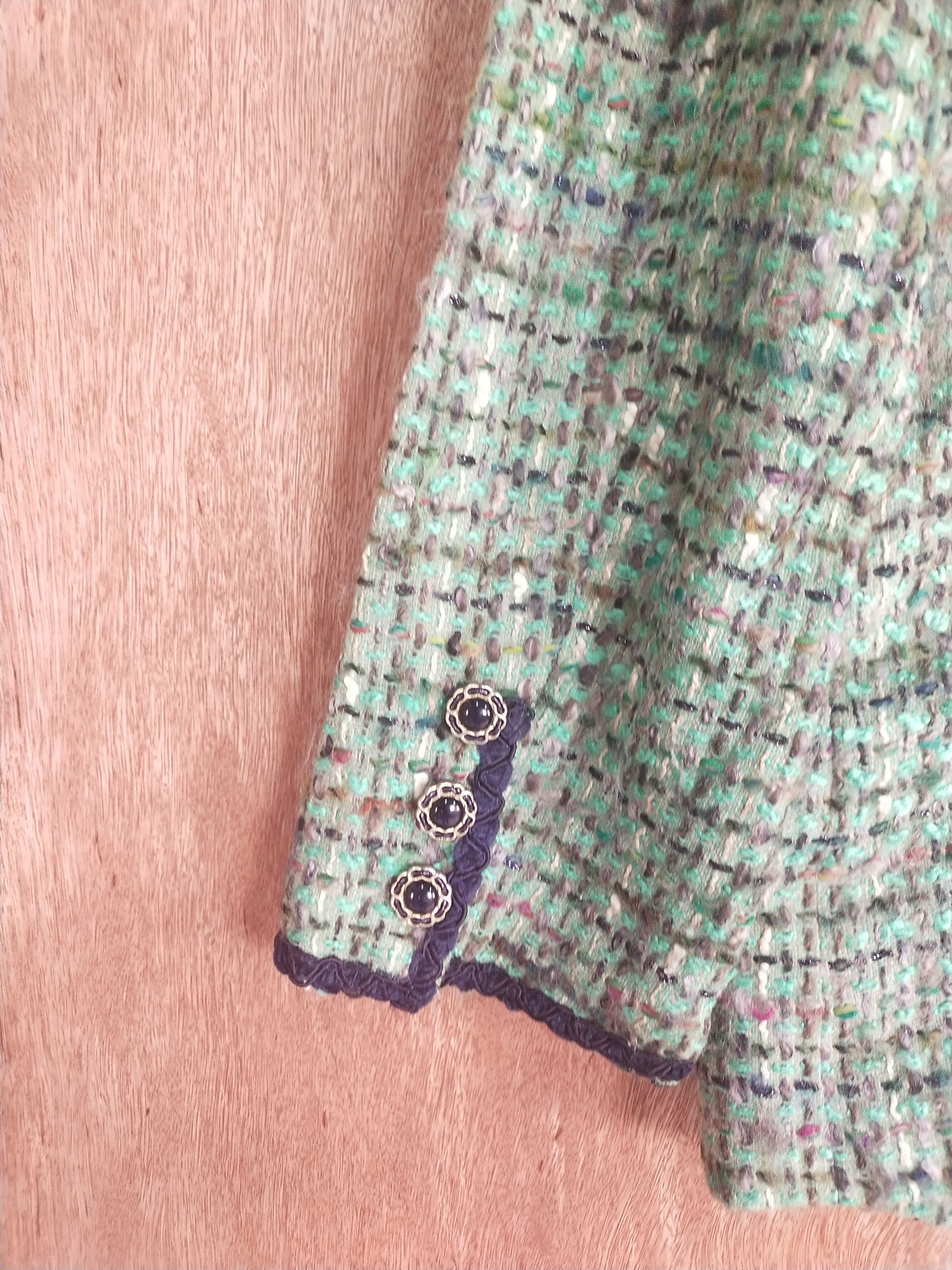 Japanese Brand Japan checkered Green knitwear cardigan #S002 Size M / US 6-8 / IT 42-44 - 7 Thumbnail