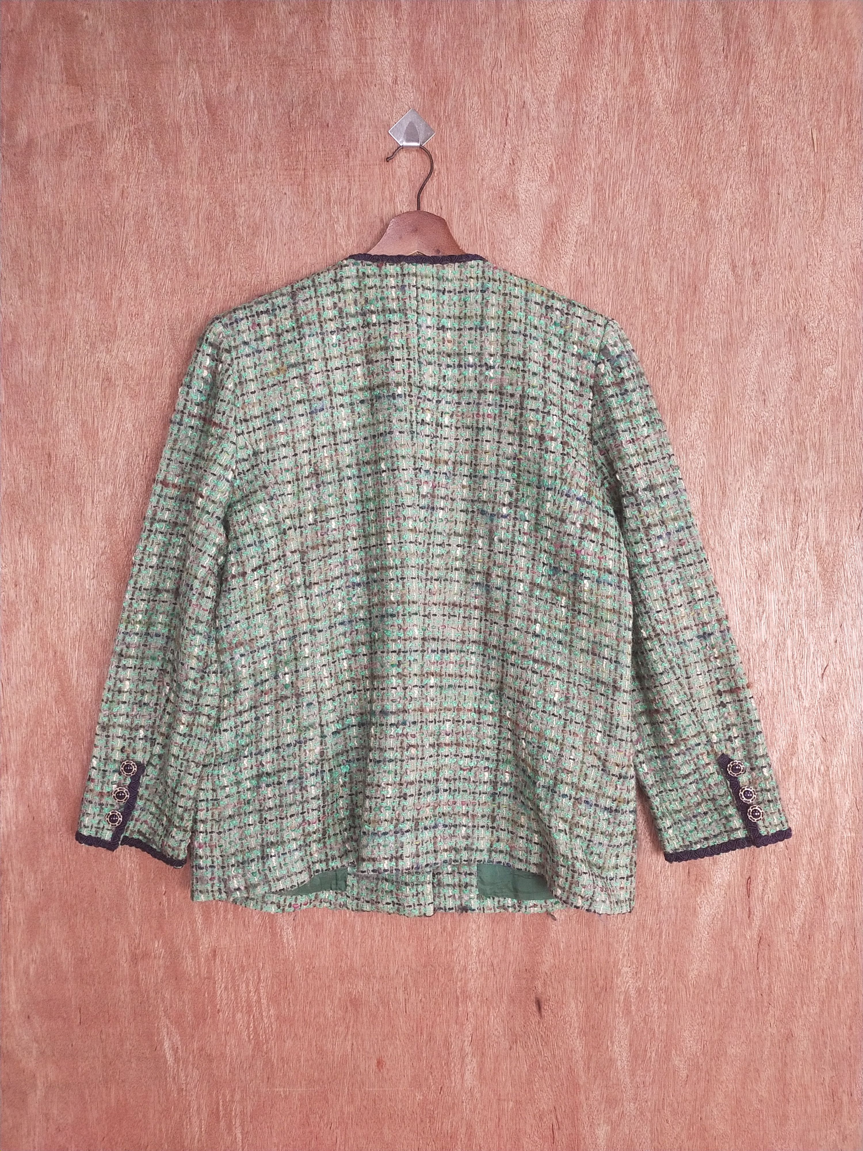 Japanese Brand Japan checkered Green knitwear cardigan #S002 Size M / US 6-8 / IT 42-44 - 11 Thumbnail