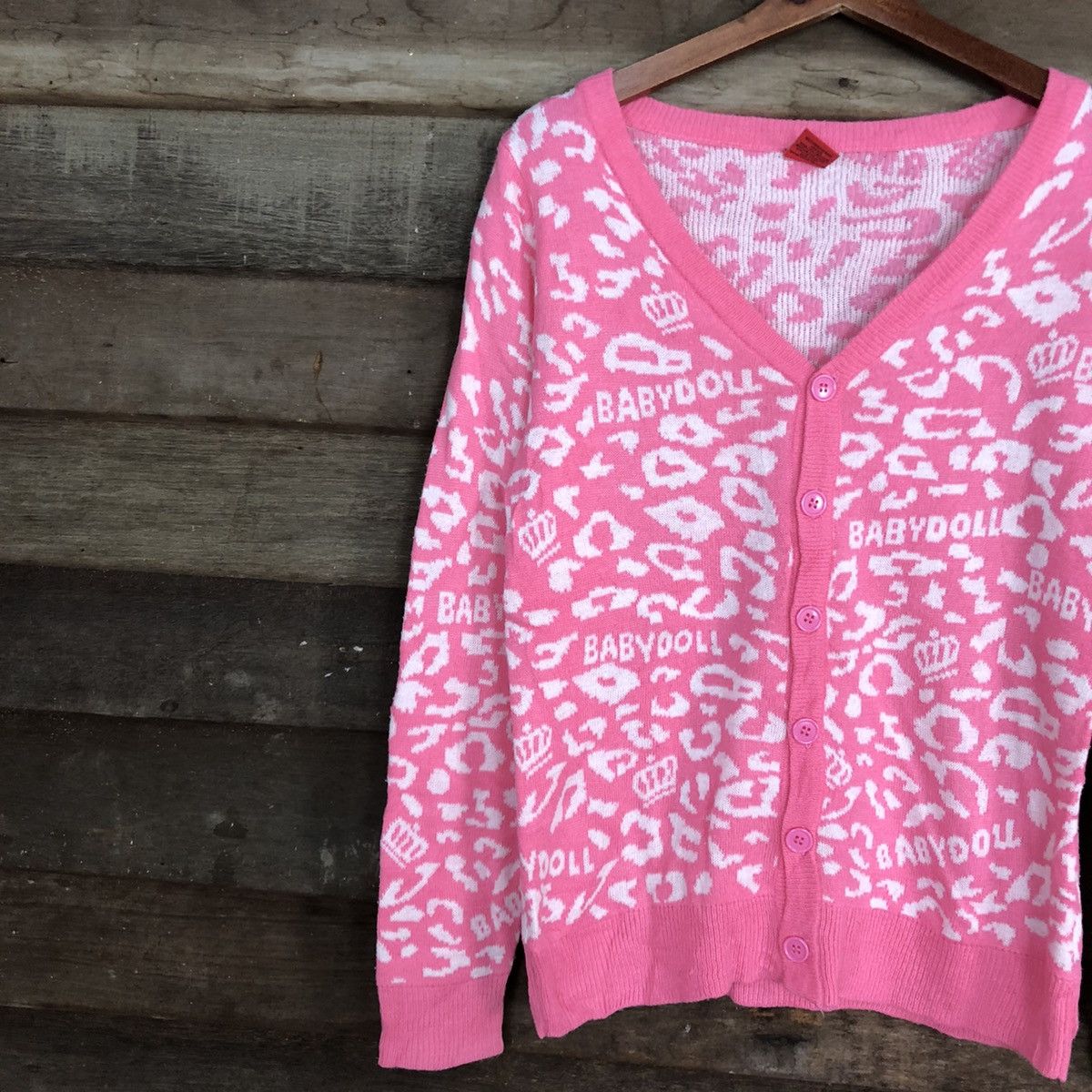 Homespun Knitwear DLL Baby Doll PInk Shaggy cardigan Knitwear #c673 Size S / US 4 / IT 40 - 7 Thumbnail