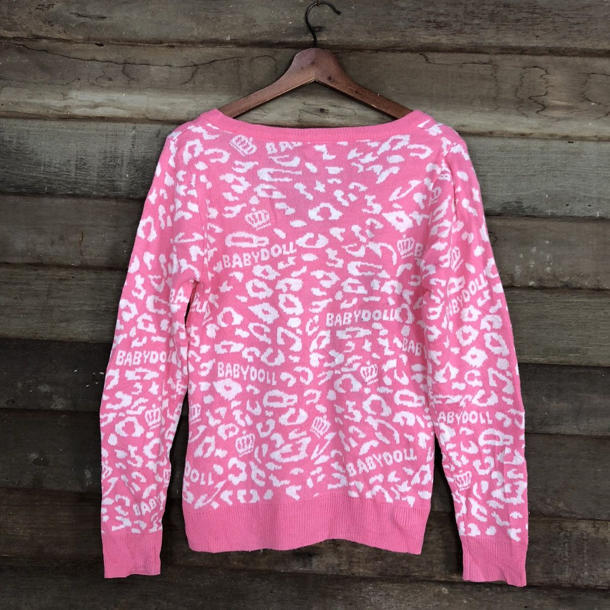 Homespun Knitwear DLL Baby Doll PInk Shaggy cardigan Knitwear #c673 Size S / US 4 / IT 40 - 13 Thumbnail