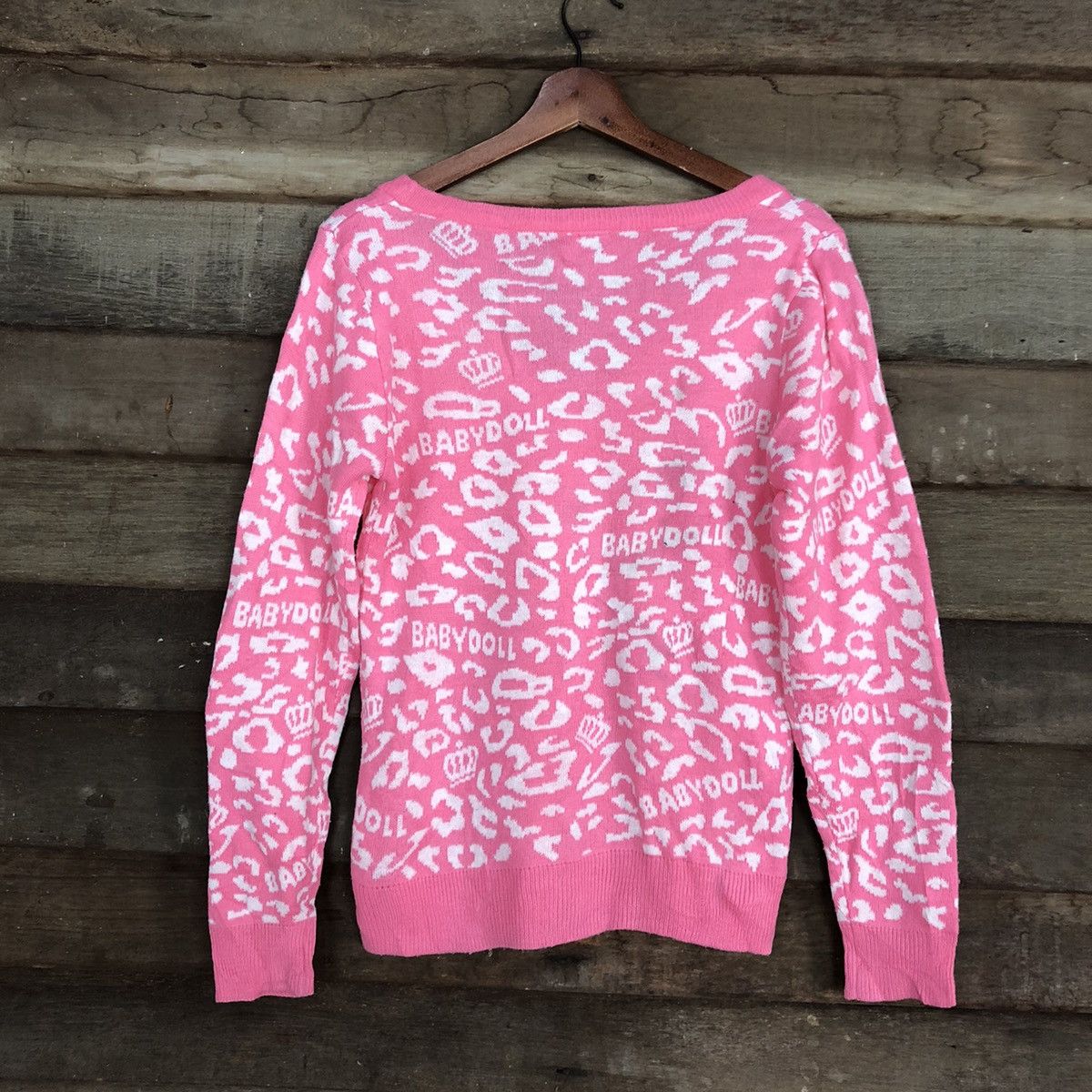 Homespun Knitwear DLL Baby Doll PInk Shaggy cardigan Knitwear #c673 Size S / US 4 / IT 40 - 11 Thumbnail