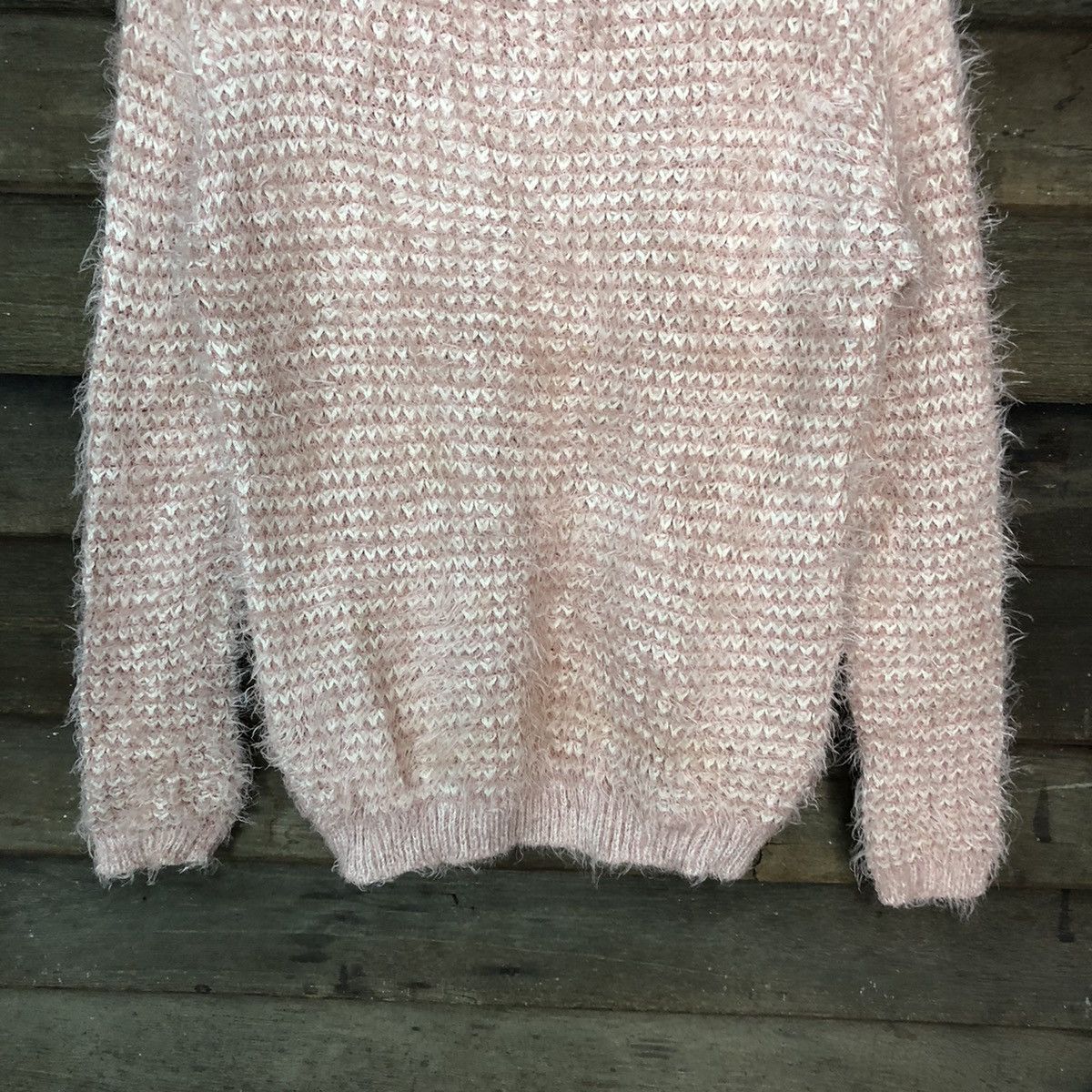 Homespun Knitwear GU Pink Shag Shaggy Fur Mohair Knitwear #6975 Size US M / EU 48-50 / 2 - 3 Thumbnail