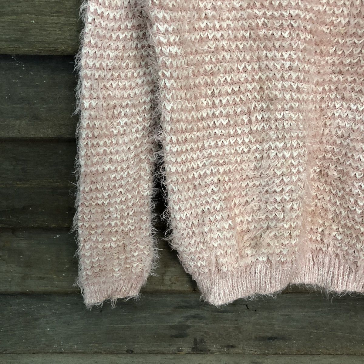 Homespun Knitwear GU Pink Shag Shaggy Fur Mohair Knitwear #6975 Size US M / EU 48-50 / 2 - 4 Thumbnail