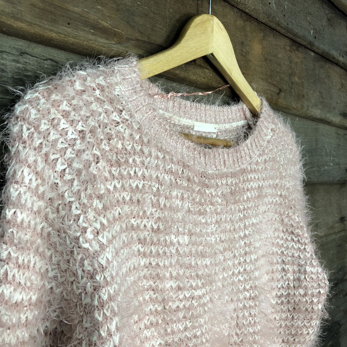 Homespun Knitwear GU Pink Shag Shaggy Fur Mohair Knitwear #6975 Size US M / EU 48-50 / 2 - 6 Thumbnail