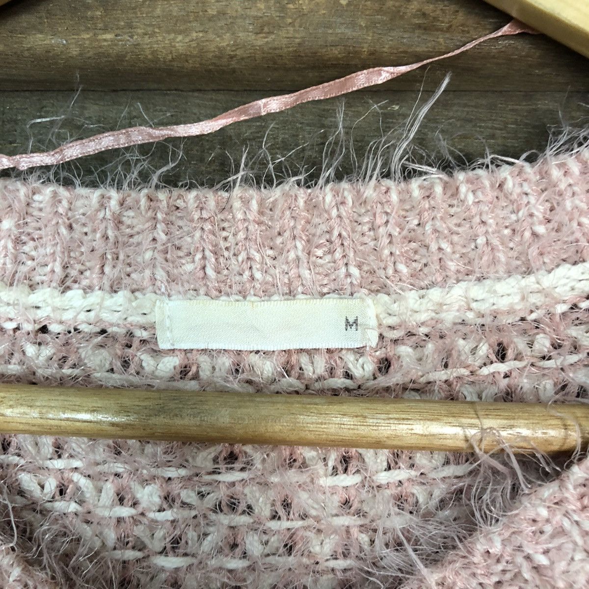 Homespun Knitwear GU Pink Shag Shaggy Fur Mohair Knitwear #6975 Size US M / EU 48-50 / 2 - 8 Thumbnail