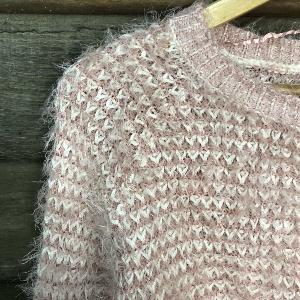 Homespun Knitwear GU Pink Shag Shaggy Fur Mohair Knitwear #6975 Size US M / EU 48-50 / 2 - 7 Thumbnail