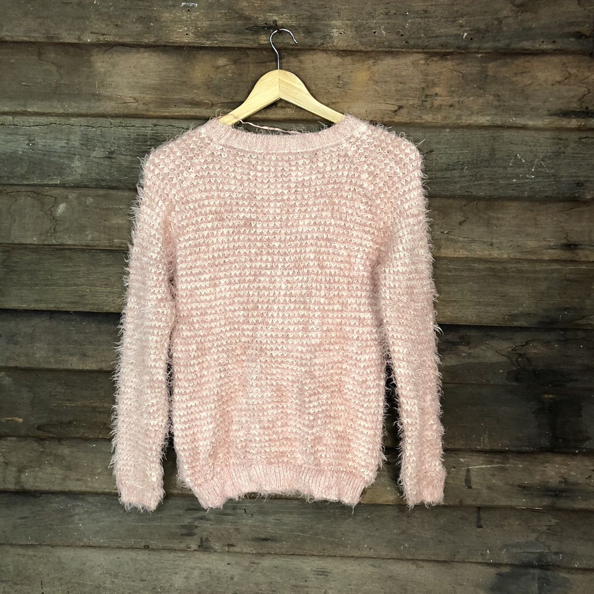 Homespun Knitwear GU Pink Shag Shaggy Fur Mohair Knitwear #6975 Size US M / EU 48-50 / 2 - 10 Thumbnail