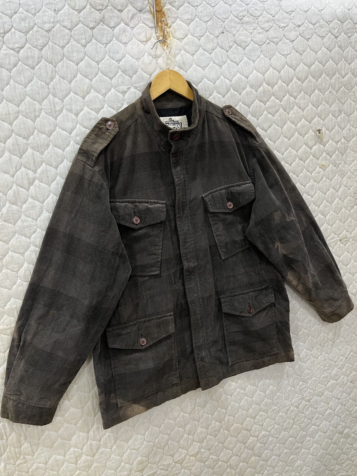 Stussy (Vvv). 🔥🔥VINTAGE STUSSY CORDUROY ZIPPER JACKET Size US L / EU 52-54 / 3 - 3 Thumbnail