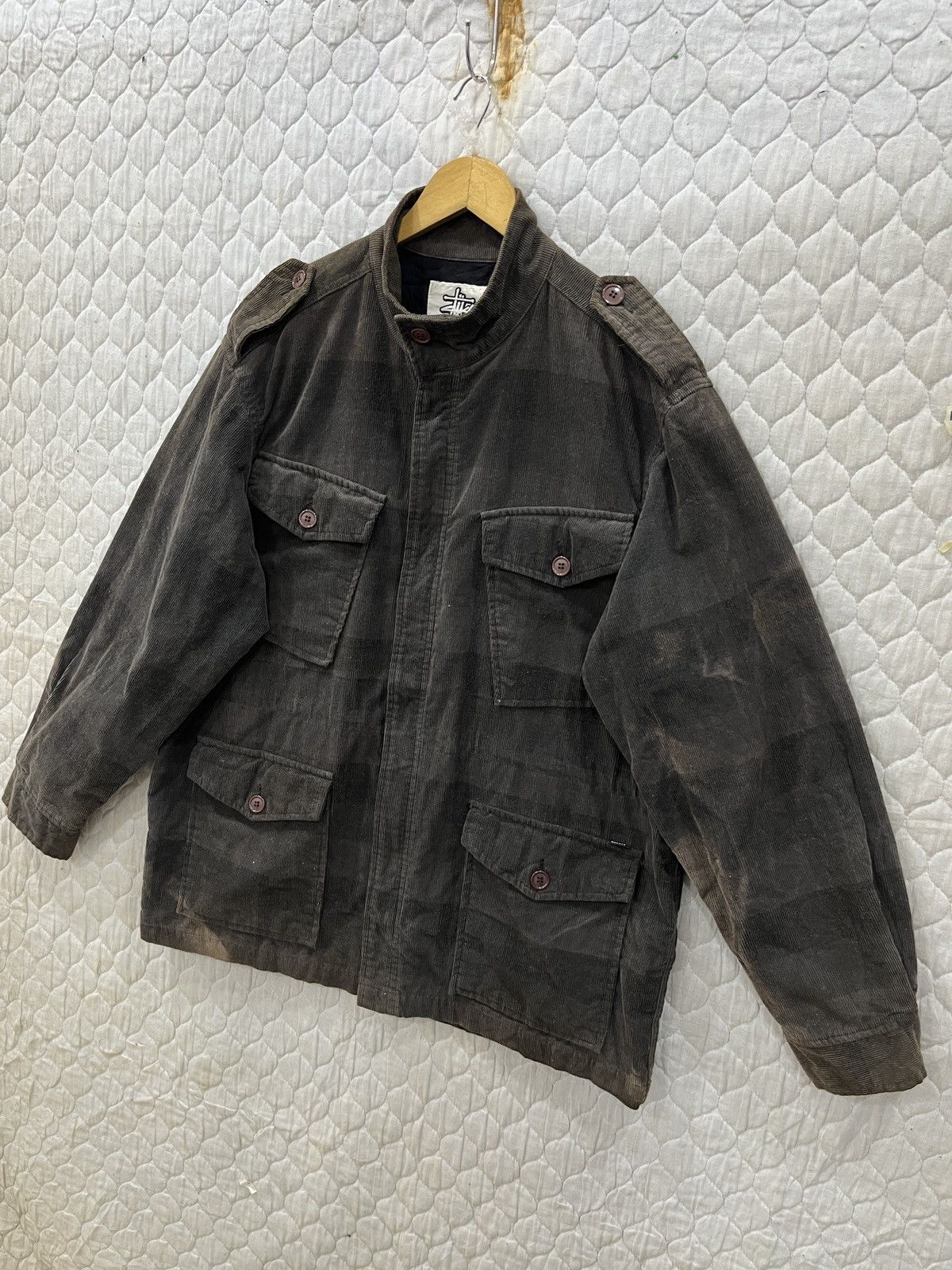 Stussy (Vvv). 🔥🔥VINTAGE STUSSY CORDUROY ZIPPER JACKET Size US L / EU 52-54 / 3 - 2 Thumbnail