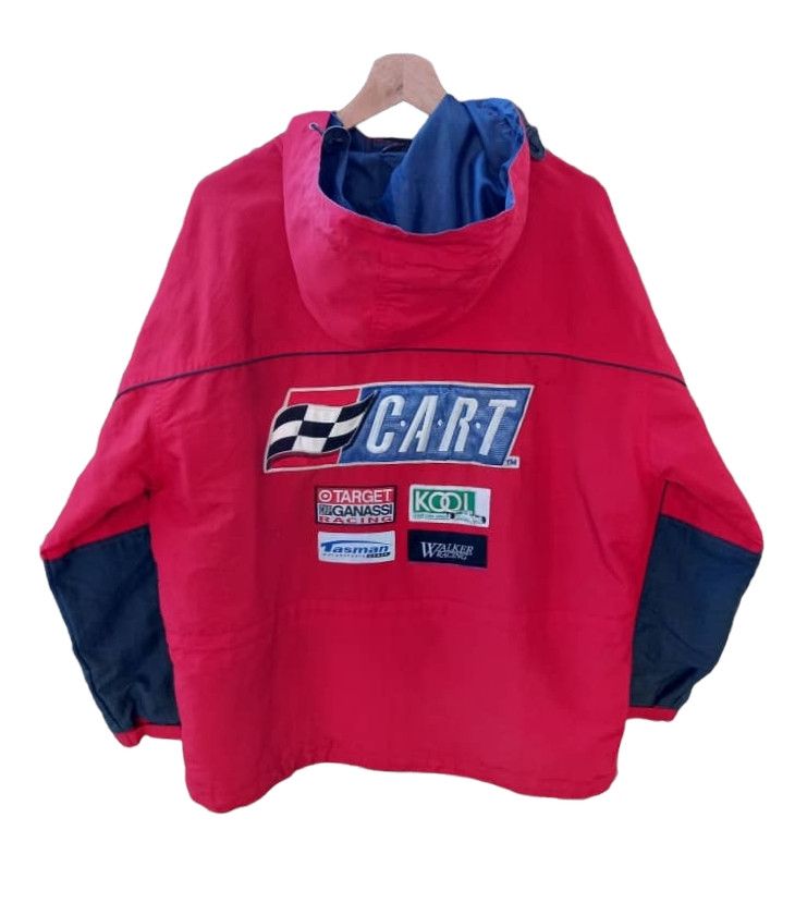 image of Vintage Honda Twin Ring Motegi Racing Indy Car Race Jacket in Red, Men's (Size Large)