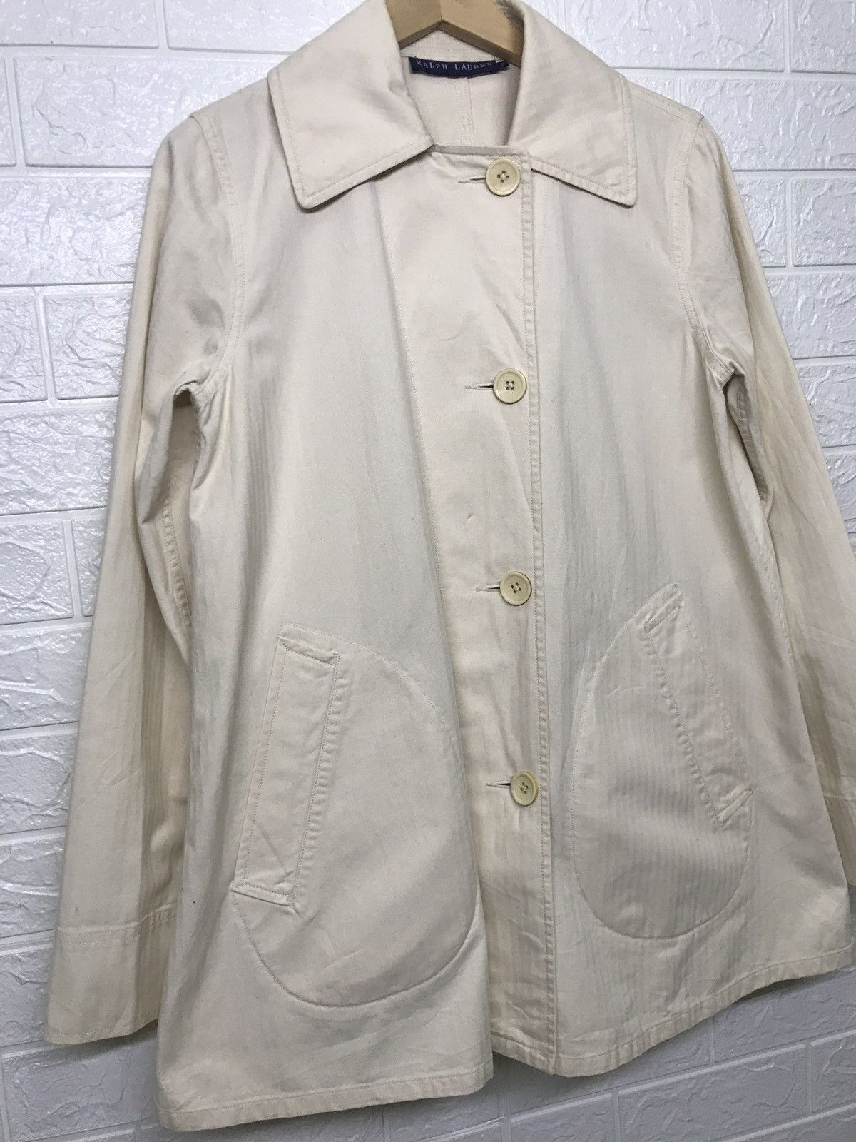 Ralph Lauren Heat!!🔥Ralph Lauren White Trenchcoat Size US M / EU 48-50 / 2 - 2 Thumbnail