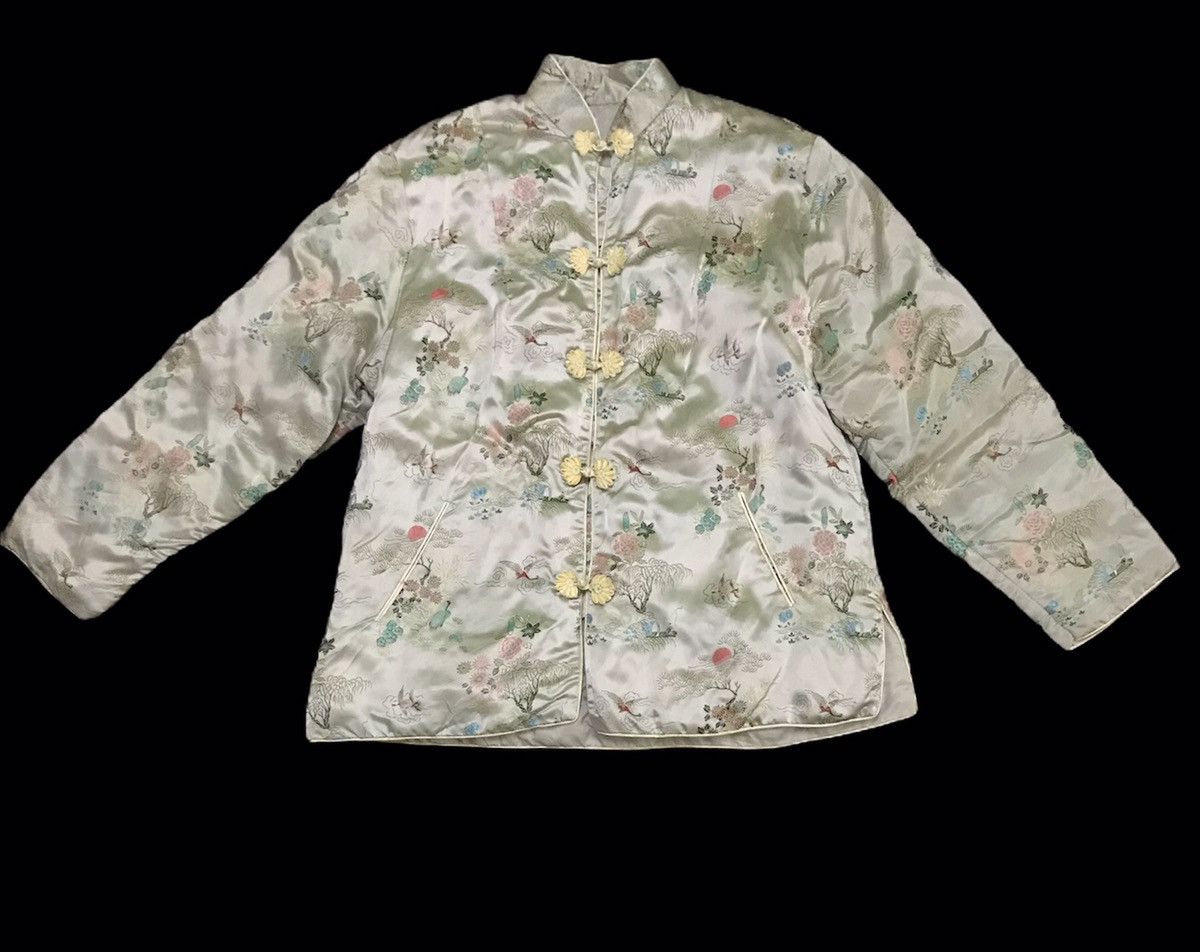 Traditional Mandarin Embroidered Silk Jacket