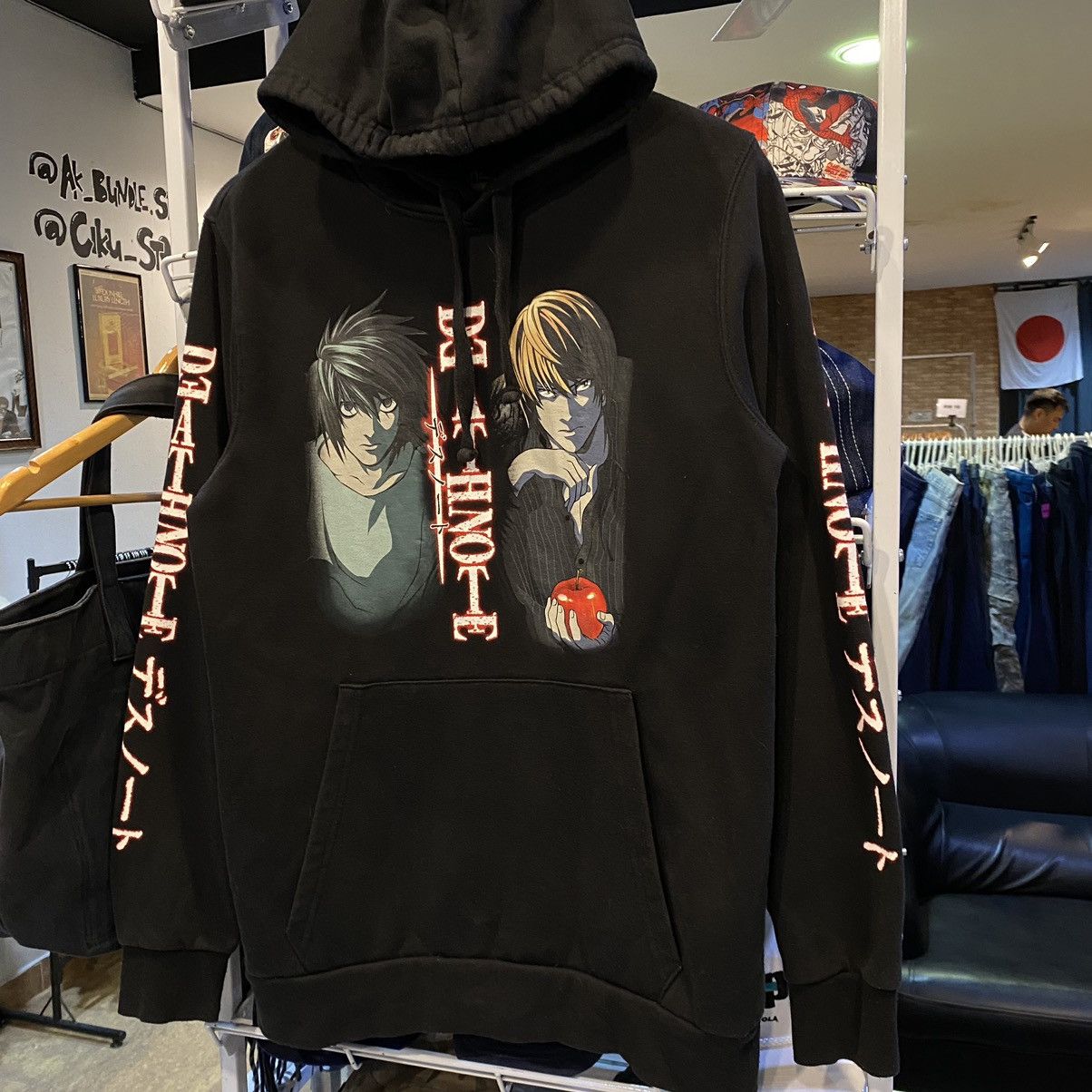 Anime Rare!! Vintage Death Note Anime Manga Series Japan Hoodie Size US L / EU 52-54 / 3 - 4 Thumbnail