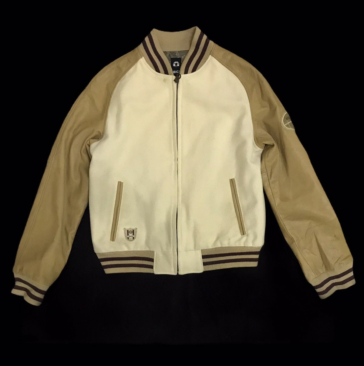 BIGI Dope🔥!! Bigi Wool & Leather Varsity Jacket Size US XS / EU 42 / 0 - 1 Thumbnail