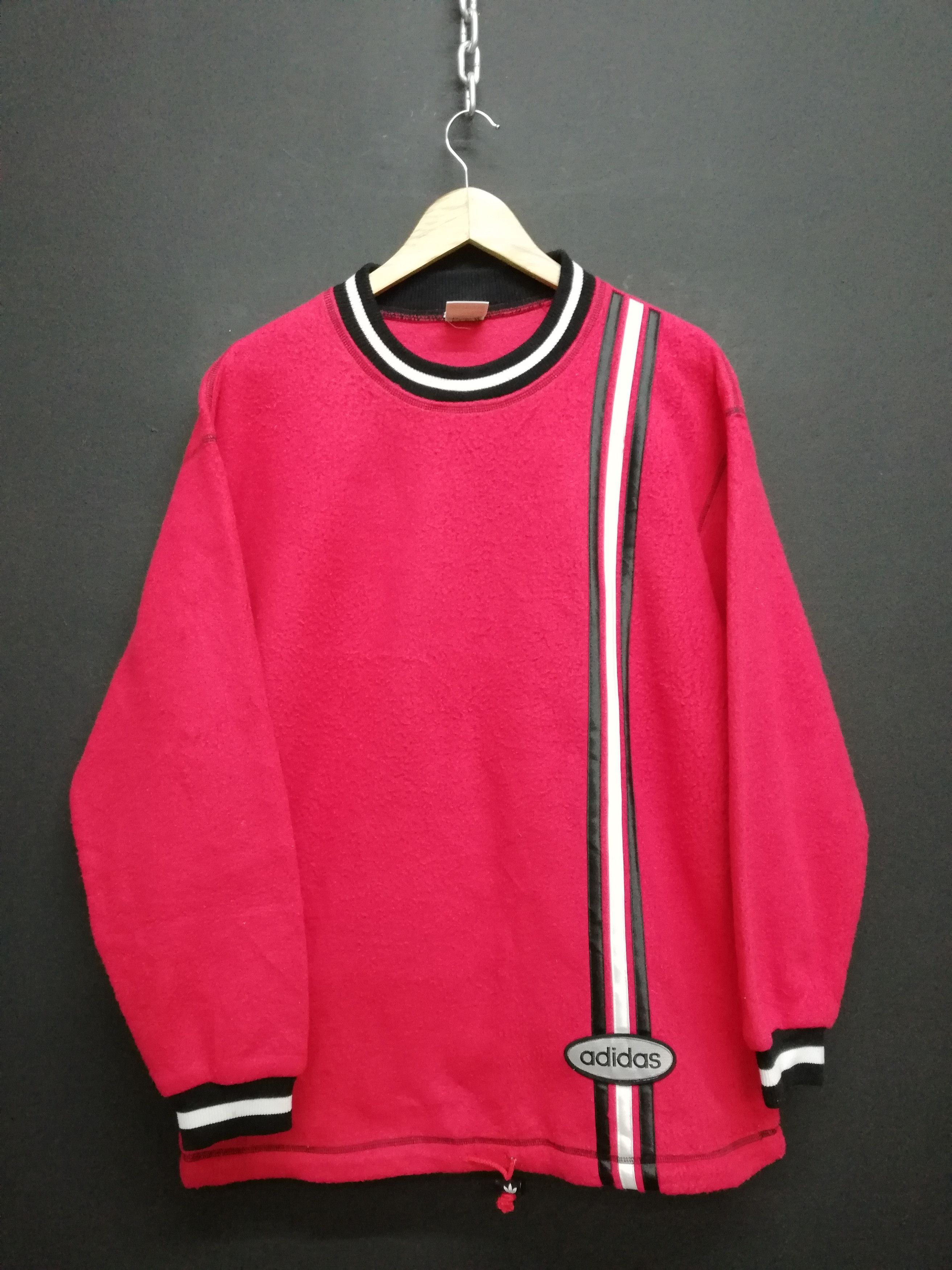 Adidas × Vintage Vintage Adidas fleece long sleeve T-shirt Size US L / EU 52-54 / 3 - 1 Thumbnail