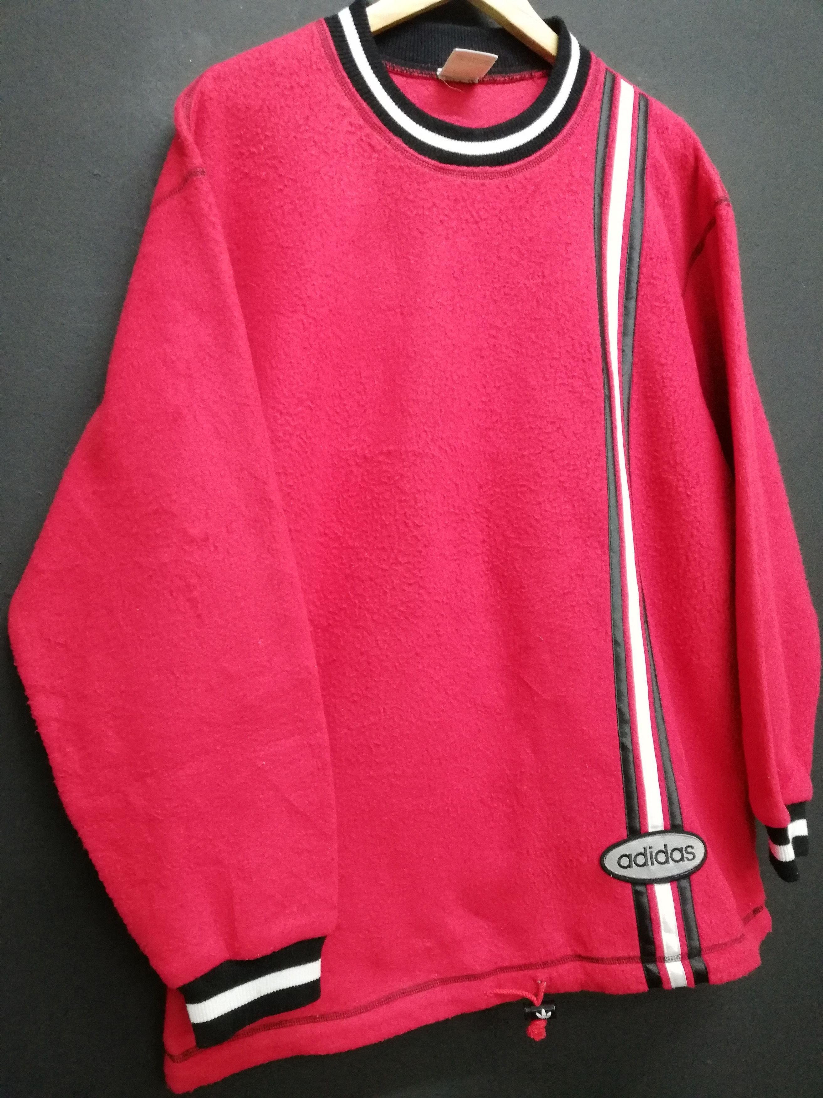 Adidas × Vintage Vintage Adidas fleece long sleeve T-shirt Size US L / EU 52-54 / 3 - 6 Thumbnail