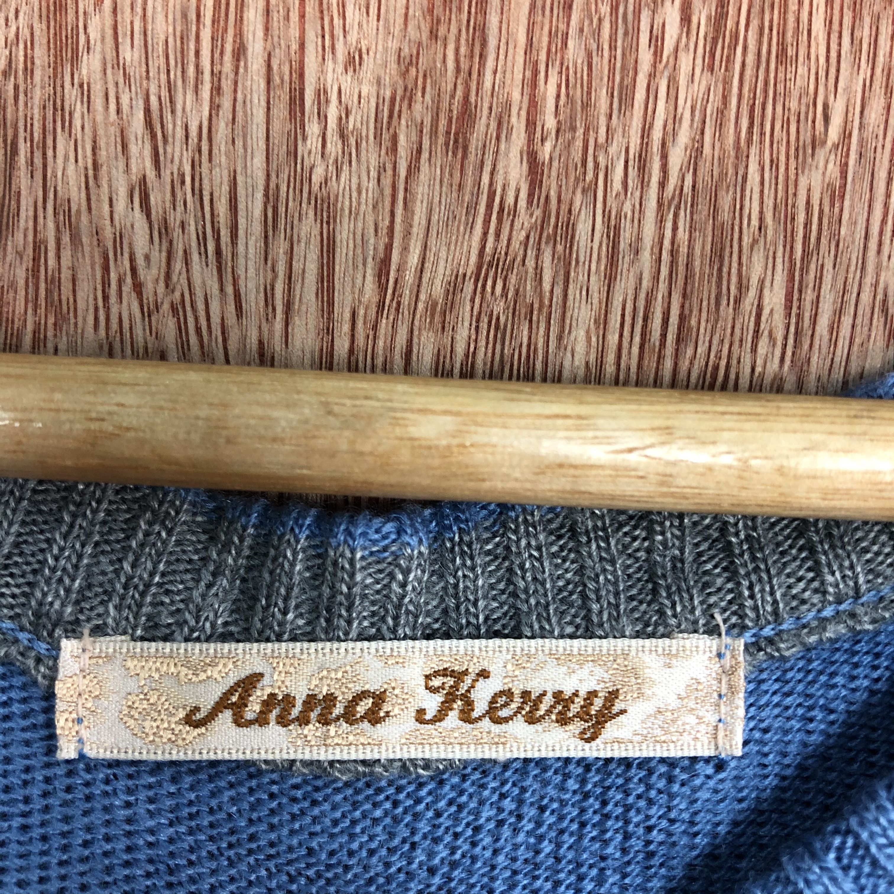 Vintage Anna Kenny Blue Knitwear sweatshirt #6146 Size S / US 4 / IT 40 - 9 Thumbnail