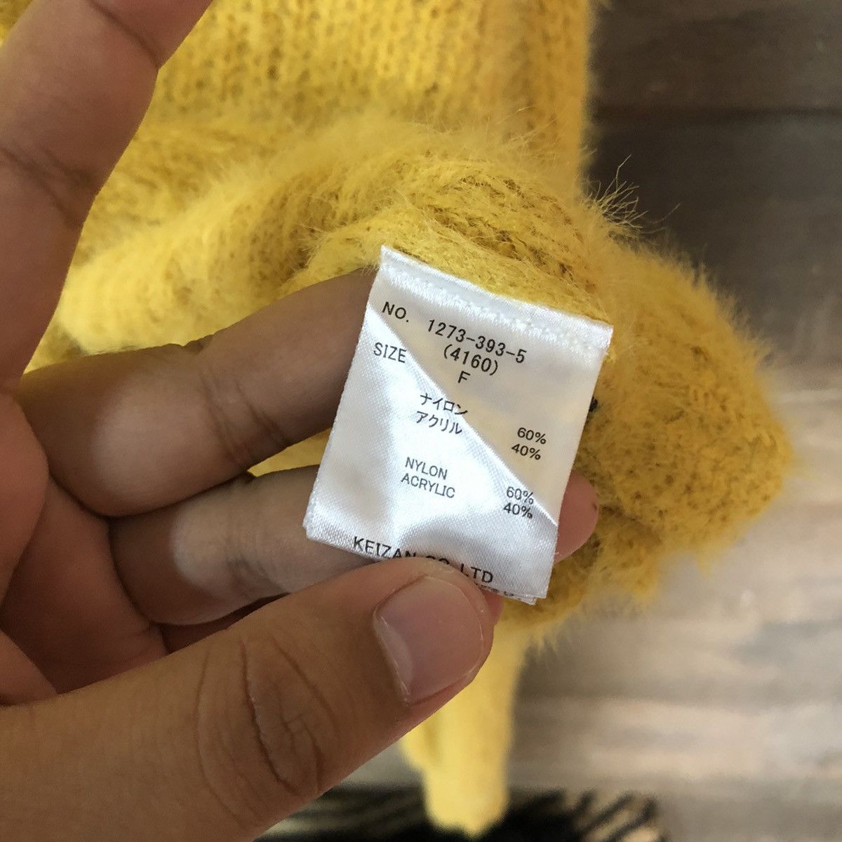 Homespun Knitwear Spiral Girl Yellow Shaggy Fur Mohair Cardigan knitwear #6980 Size US L / EU 52-54 / 3 - 6 Thumbnail