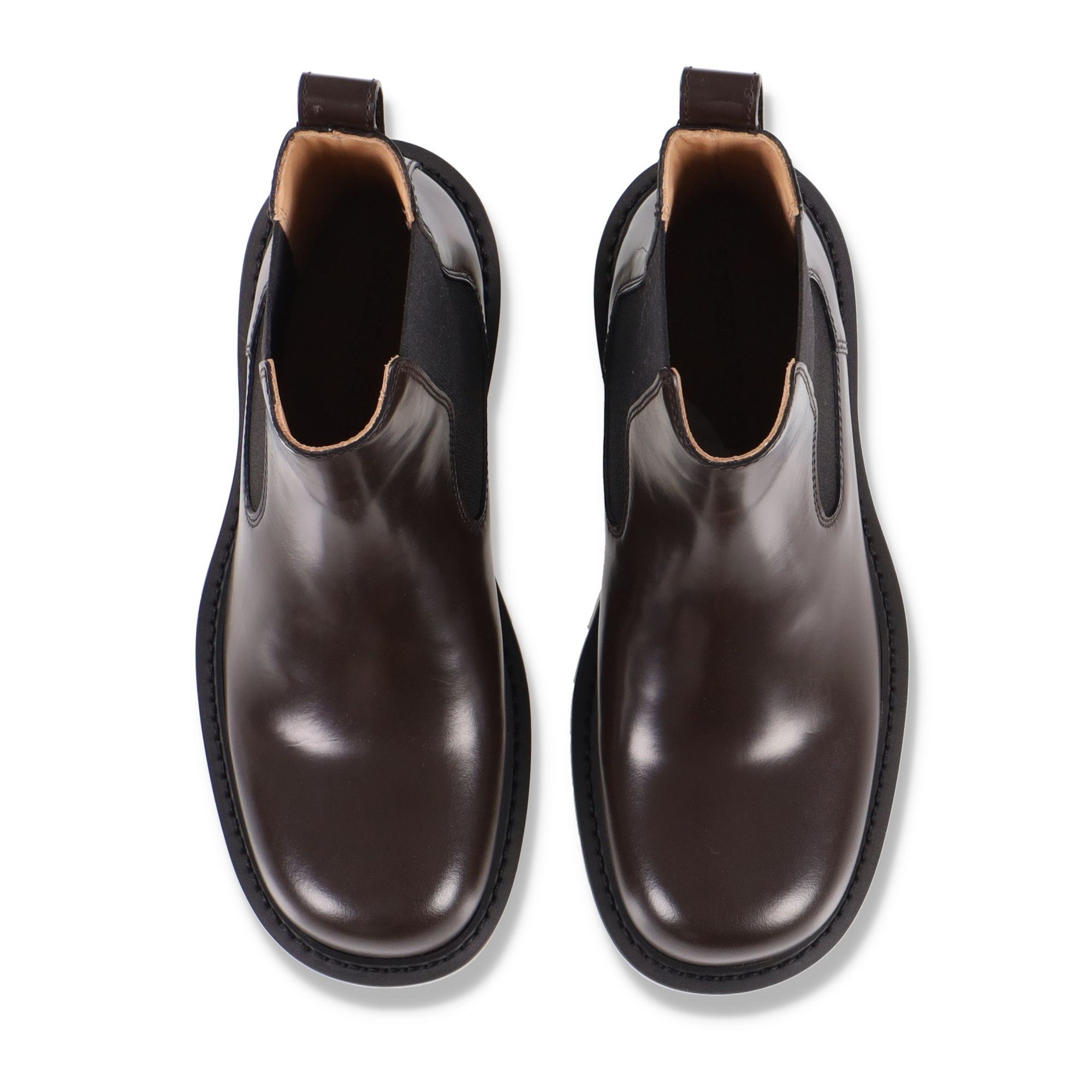 Bottega Veneta Espresso Brown Leather Clear Sole Chelsea Boots Size US 10 / IT 40 - 3 Thumbnail